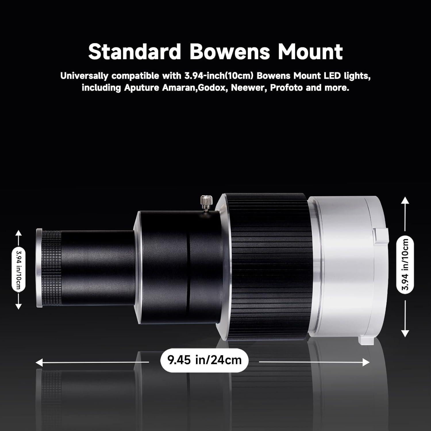 Snoot Óptico Profesional YSKE con Montura Bowens y 35 Gobos