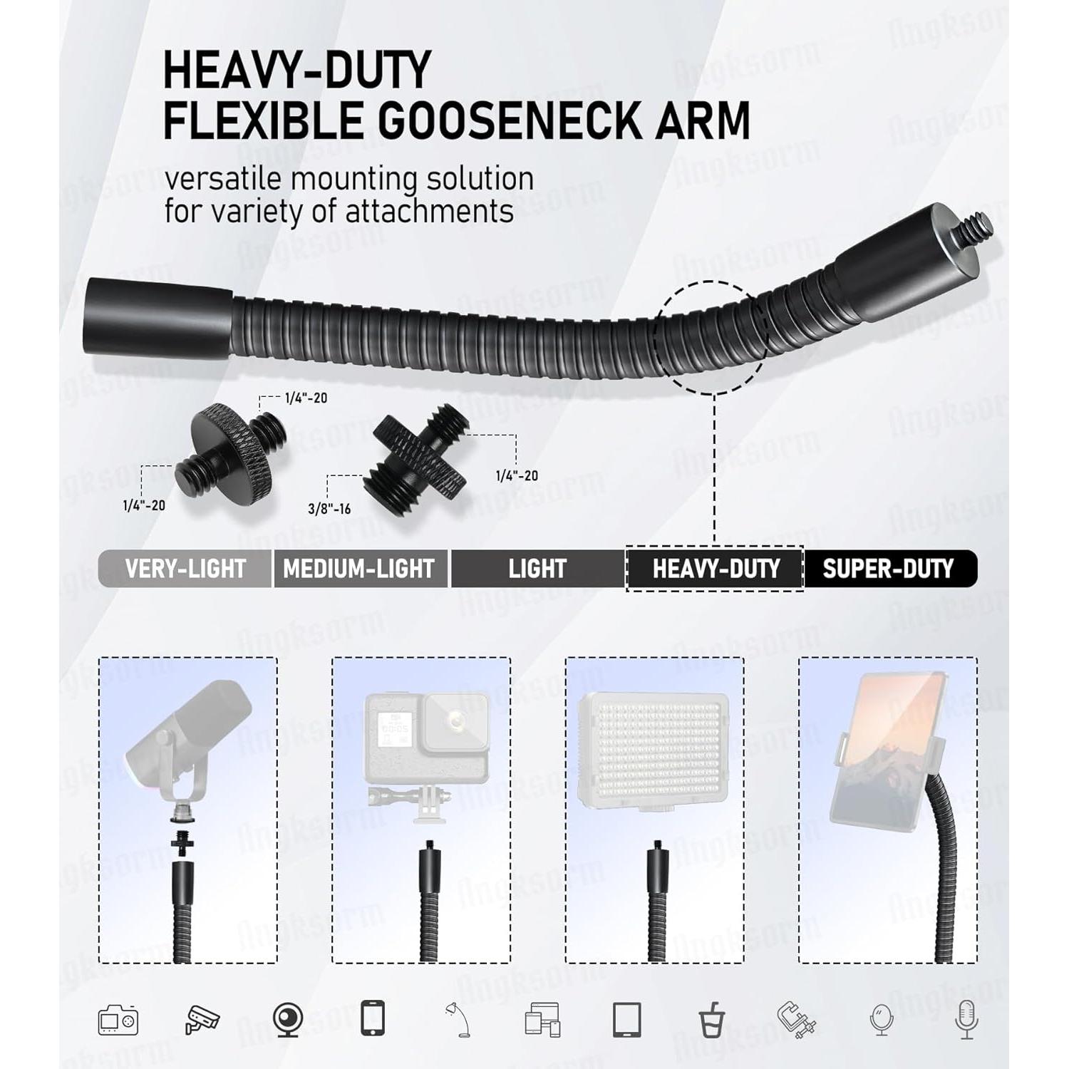 Brazo de extensión flexible 48 cm Angksorm BW3015 para micrófono