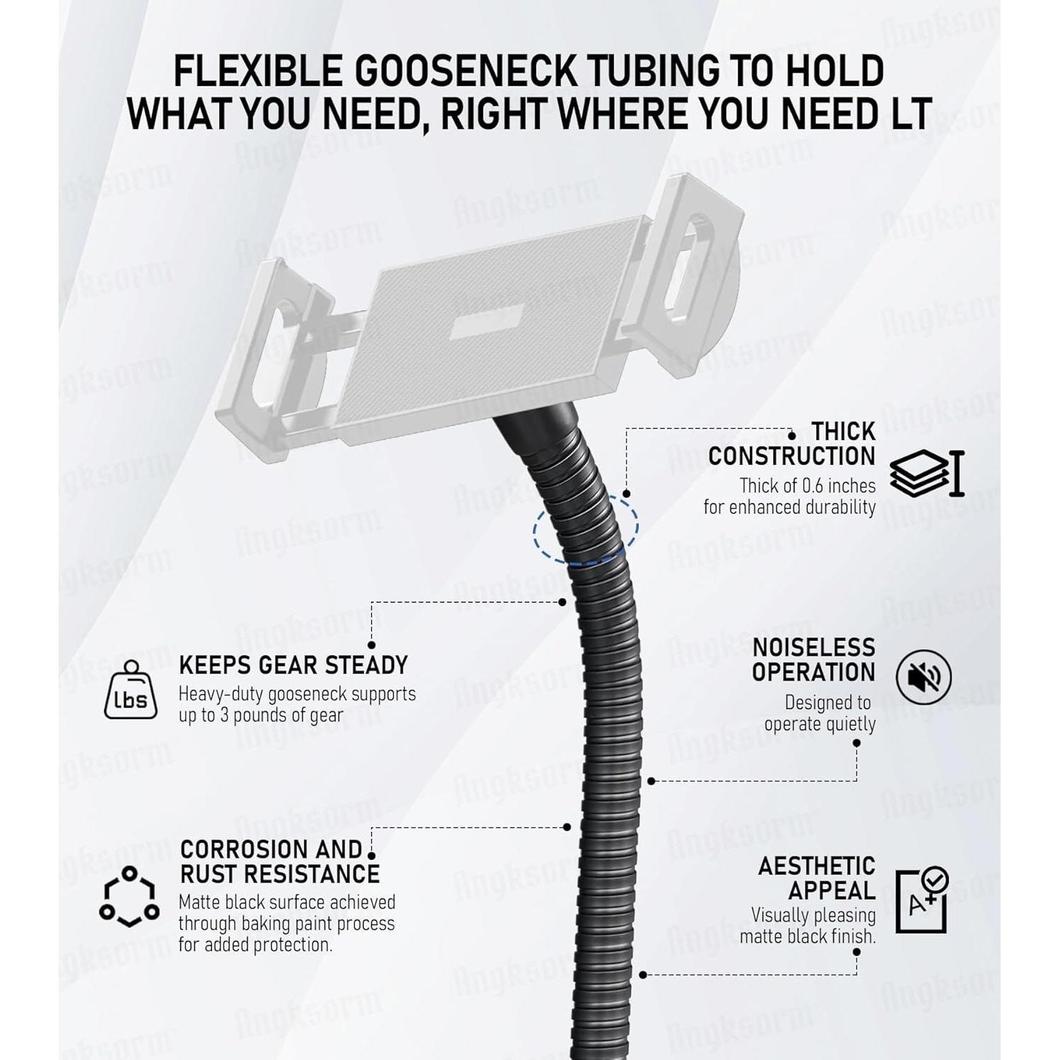 Brazo de extensión flexible 48 cm Angksorm BW3015 para micrófono