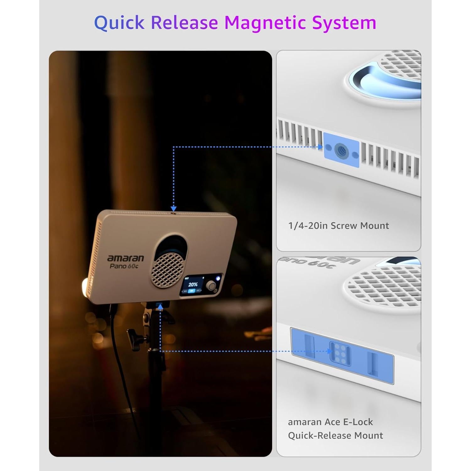 Kit de 2 Luces LED Amaran Pano 60c RGBWW 60W Regulables