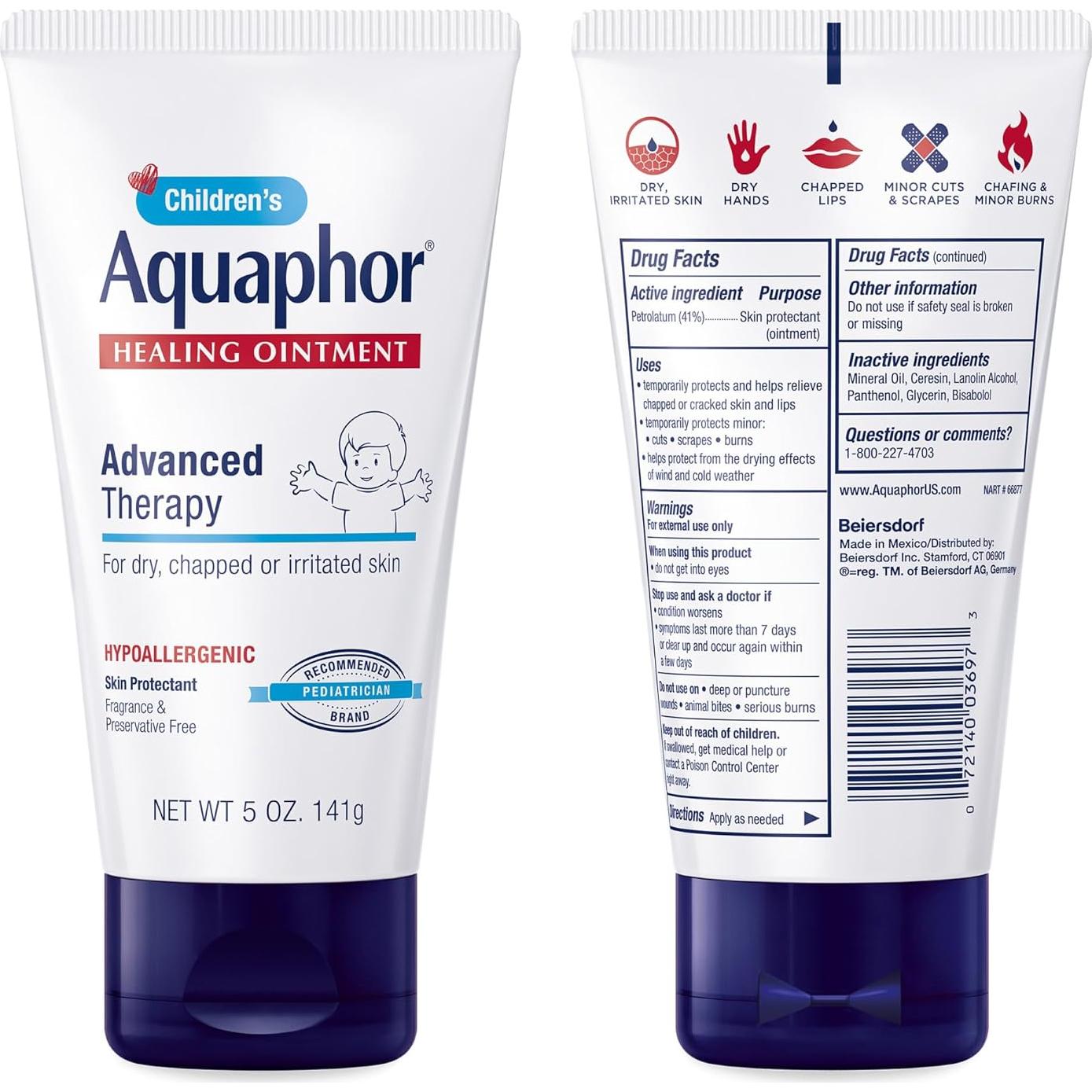 Ungüento Sanador Aquaphor para Niños 141g - Protector de Piel