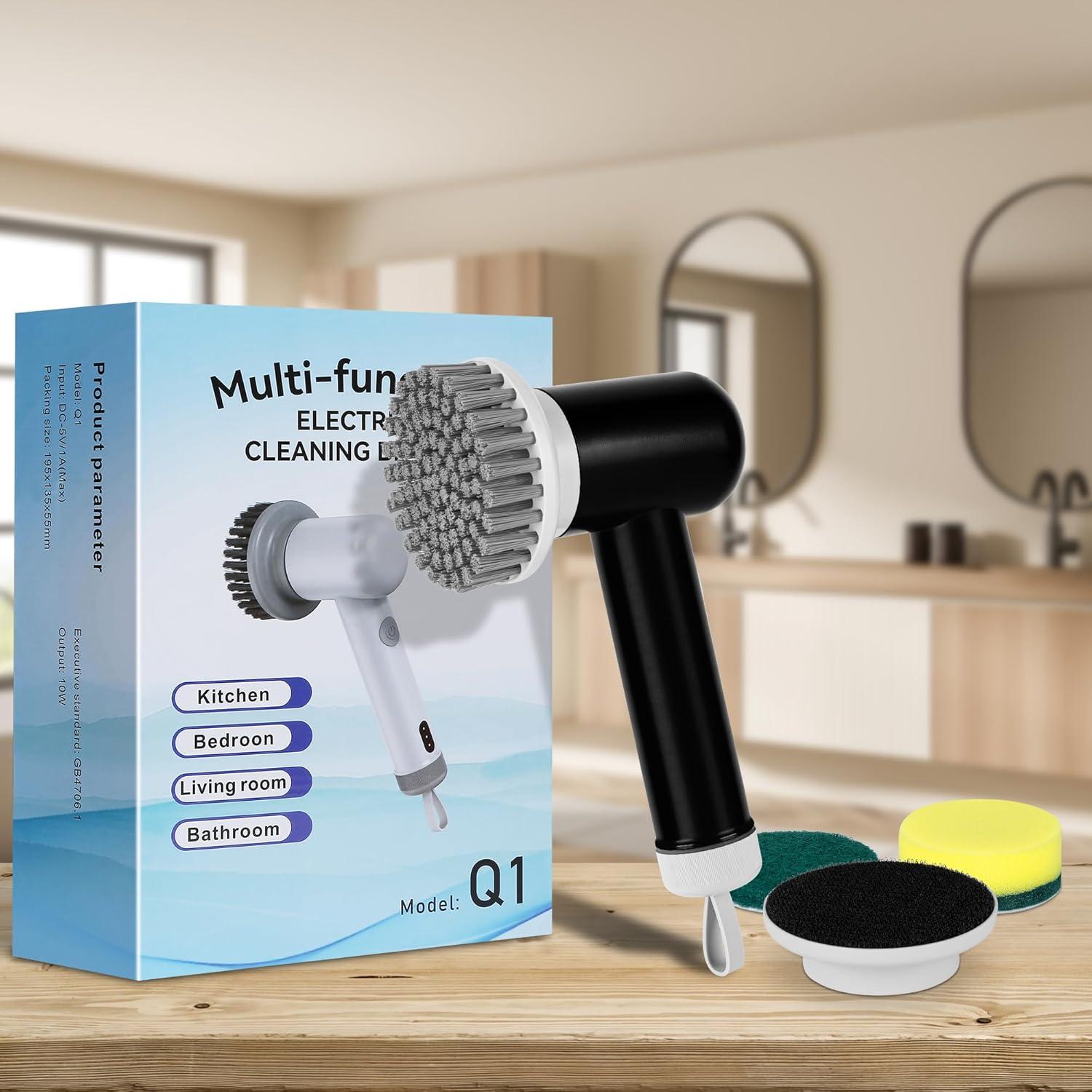 Limpiador Eléctrico Giratorio Sparkleing Inalámbrico 3 Cepillos