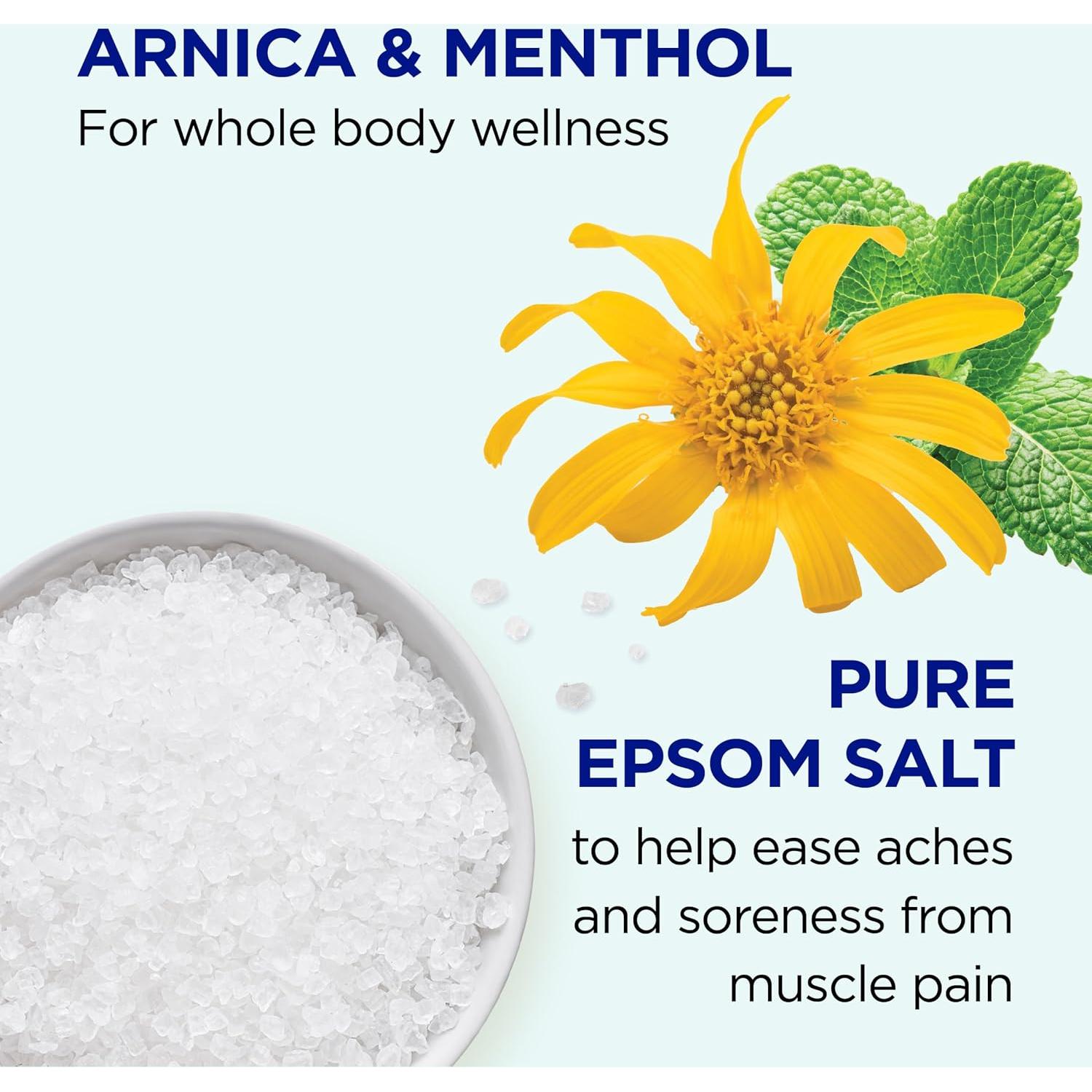 Baño de Sal de Epsom Dr Teal 1.36 kg con Arnica y Mentol