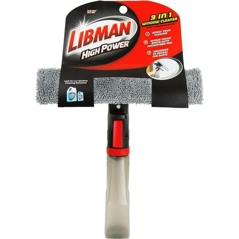 Limpiaparabrisas 3 en 1 Libman con botella y paño microfibra