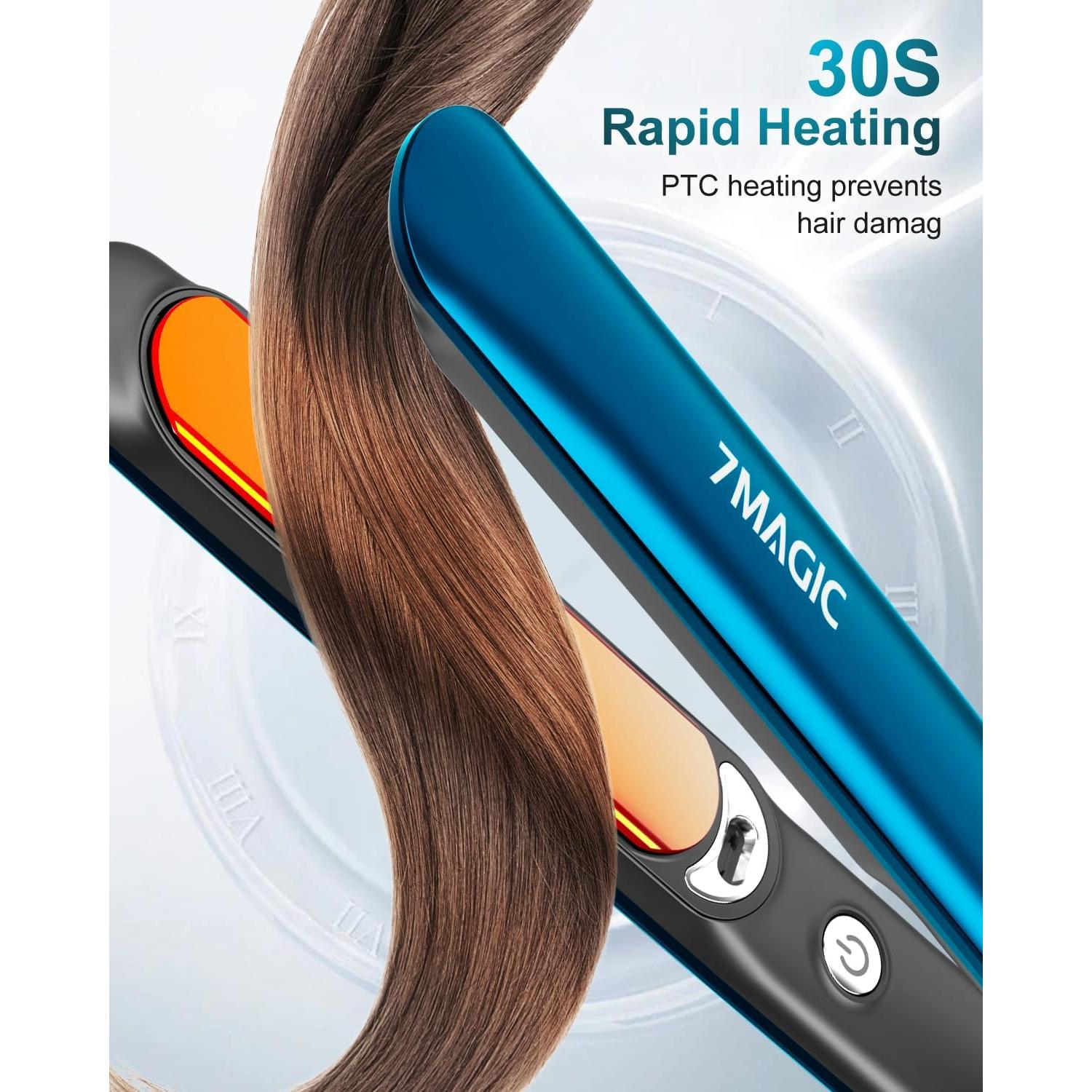 Plancha de Pelo 7MAGIC Cerámica LCD 2 en 1 11 Temperaturas