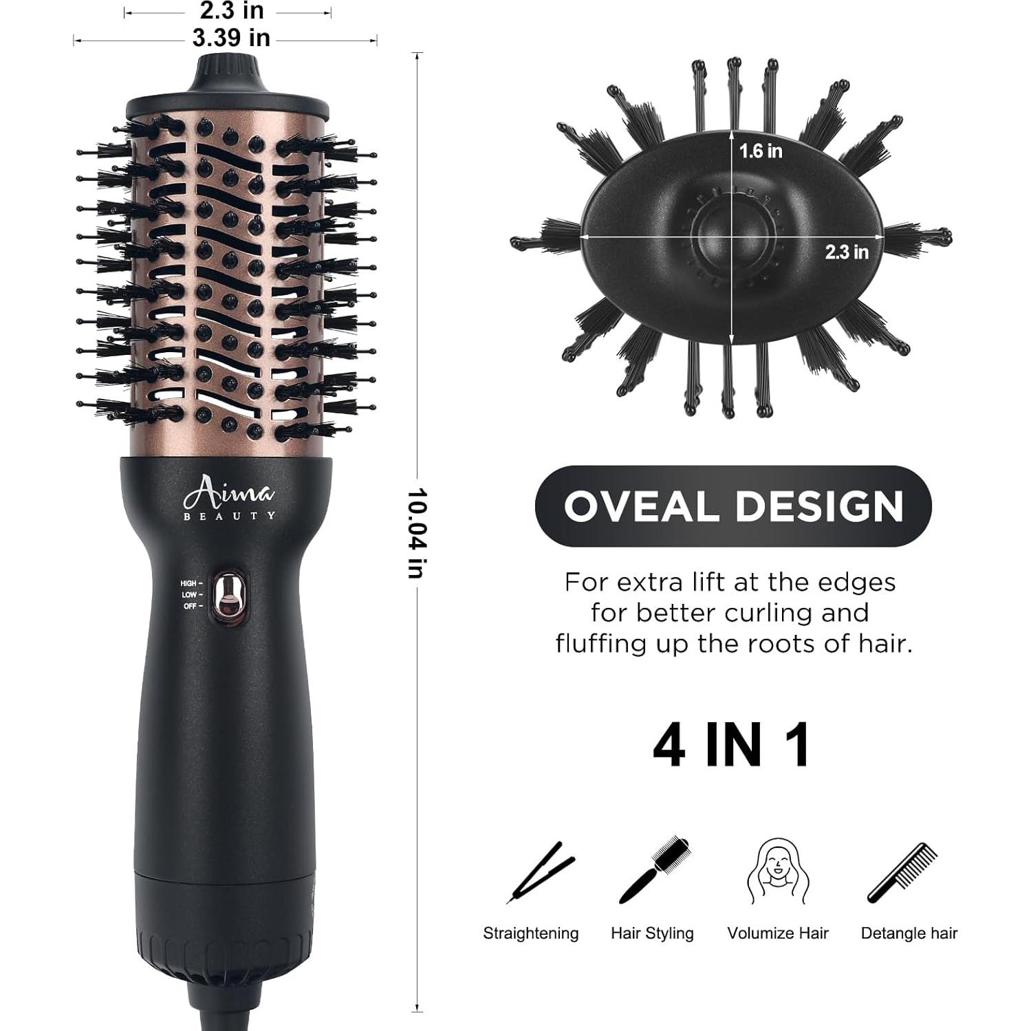 Cepillo Secador de Cabello Aima Beauty 4 en 1 Doble Voltaje