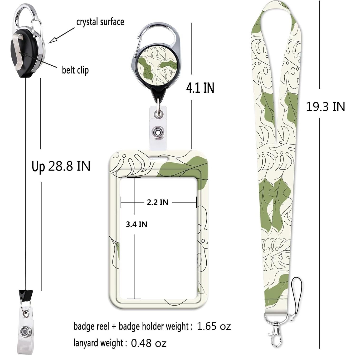 Lanyard ID Juanooo con Carrete Retráctil Hoja 49 cm