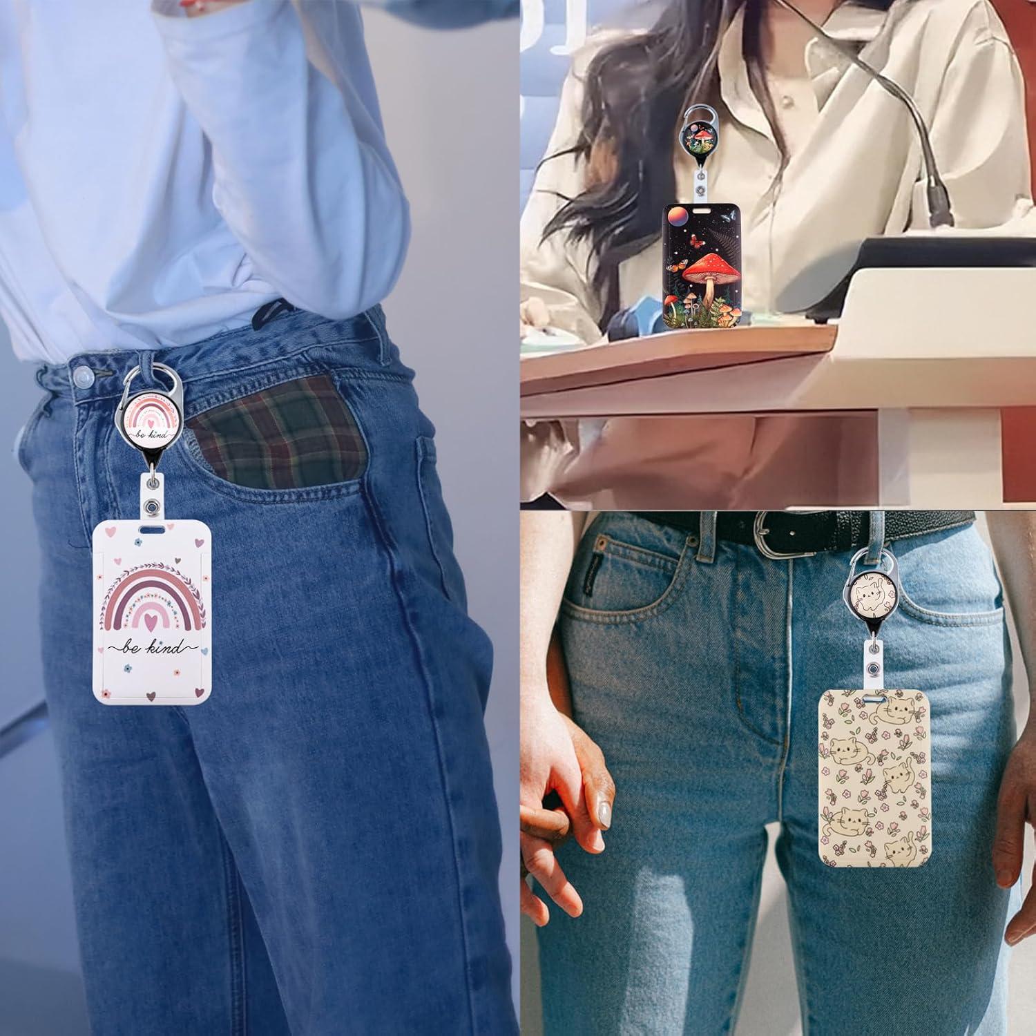 Lanyard ID Juanooo con Carrete Retráctil Hoja 49 cm