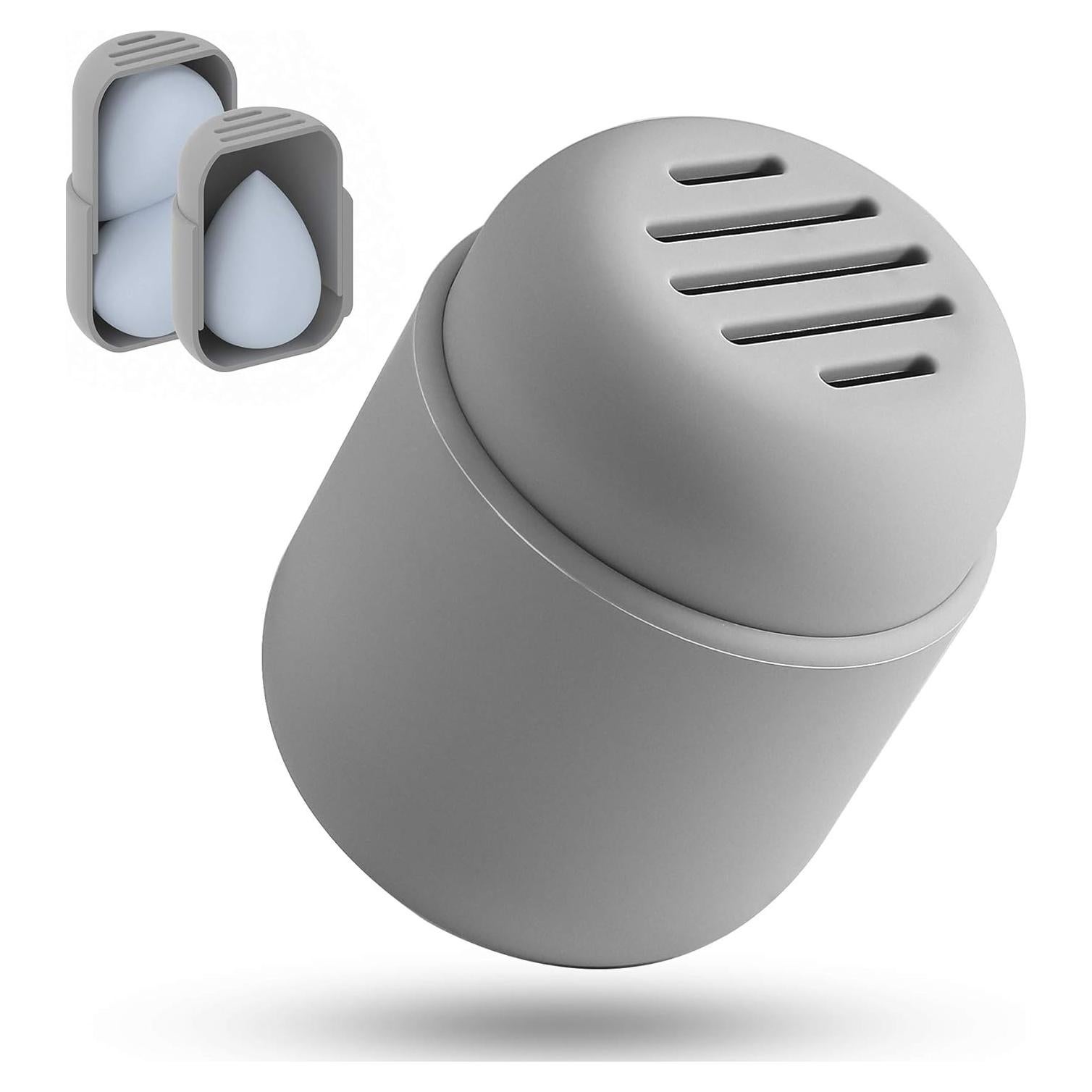 Soporte para Esponja de Maquillaje BEZOX Gris - Estuche de Silicona