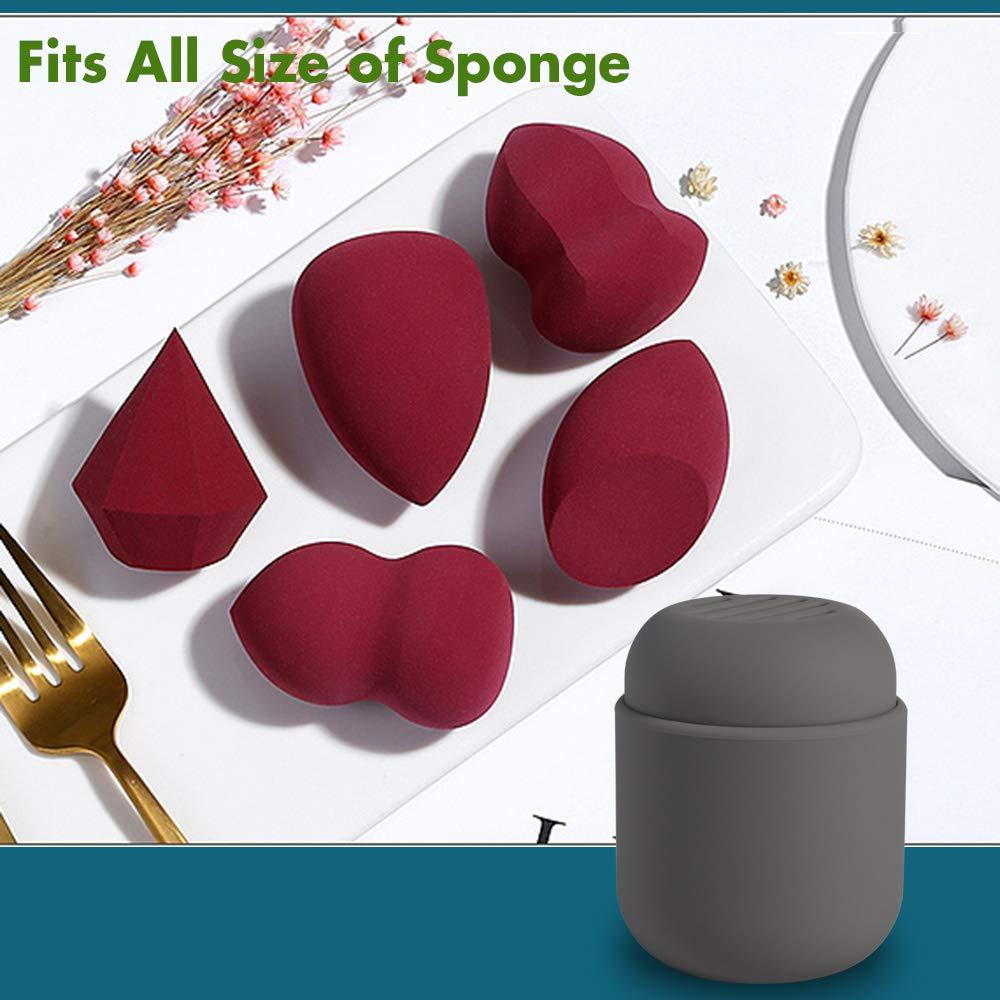Soporte para Esponja de Maquillaje BEZOX Gris - Estuche de Silicona
