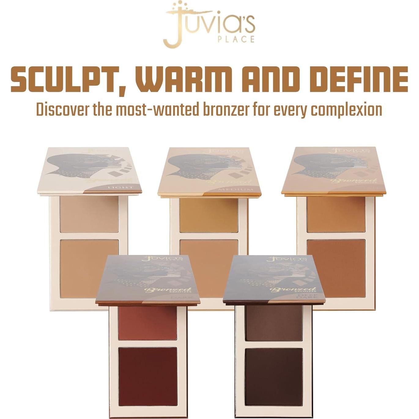 Dúo Bronceador Mate Suave Juvia's Place - Tonos Oscuros