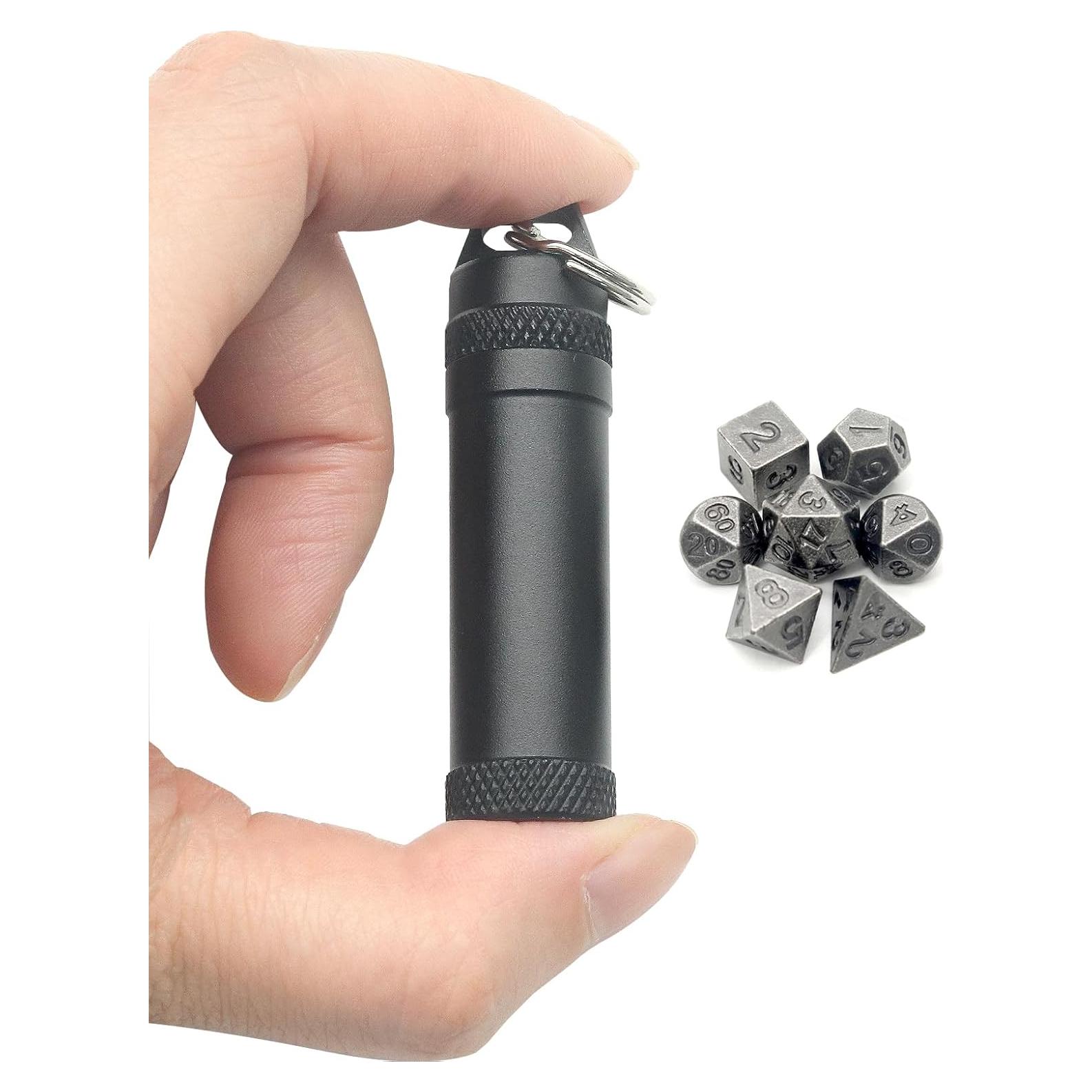 Conjunto de Dados Mini PJOY Portátil D&D 7PCS Cobre Antiguo