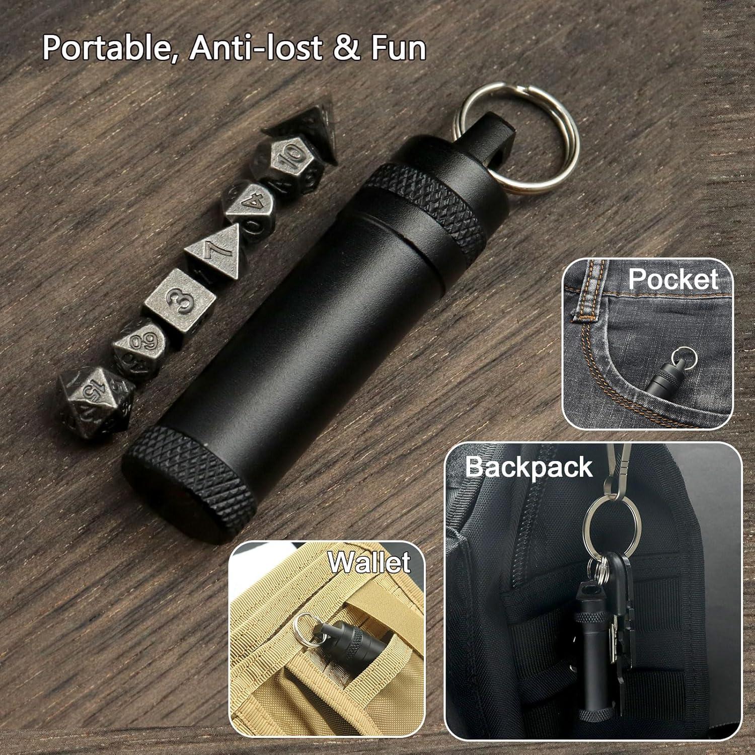 Conjunto de Dados Mini PJOY Portátil D&D 7PCS Cobre Antiguo