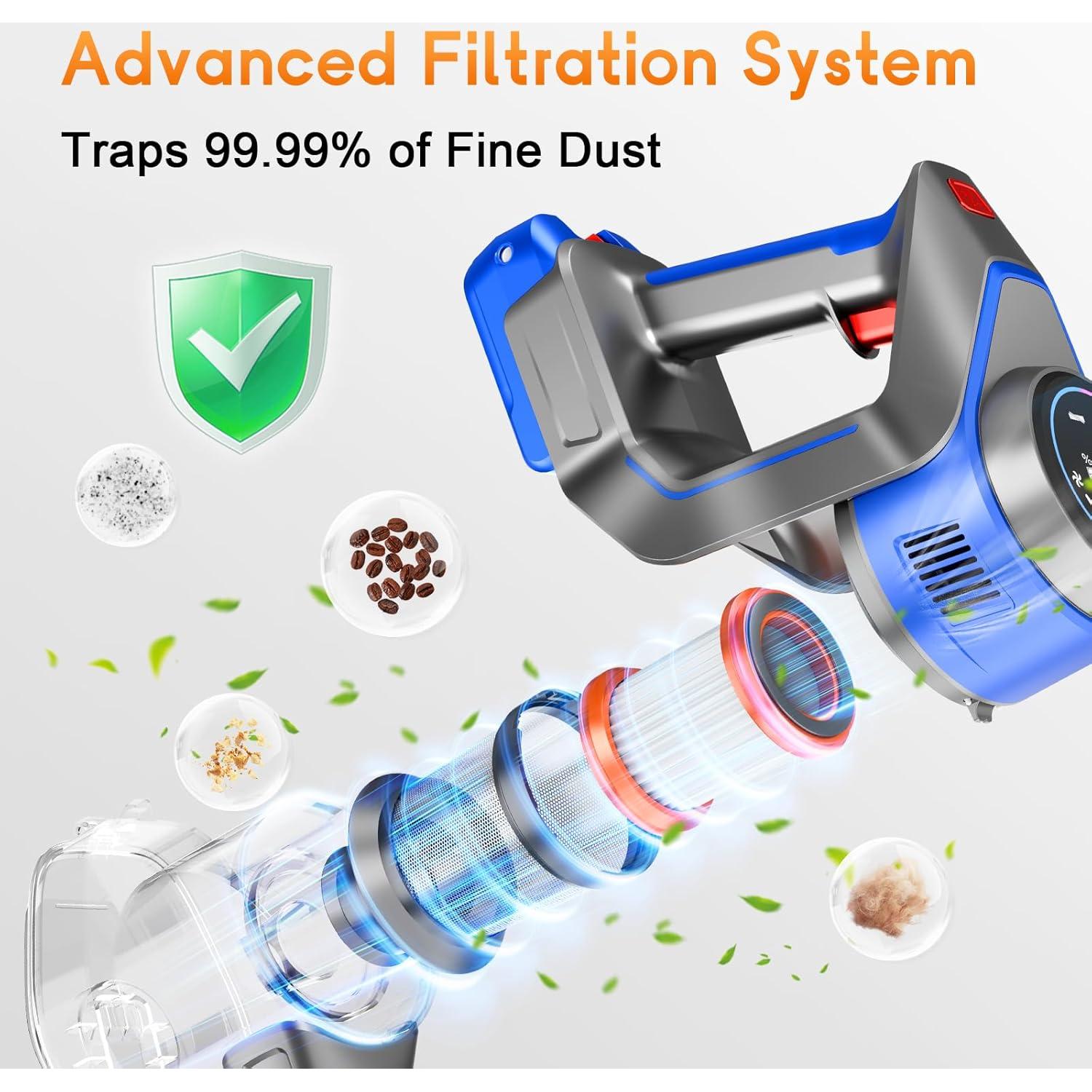 Aspiradora Inalámbrica BSNAW XL-638B 45000Pa 8 en 1 Recargable