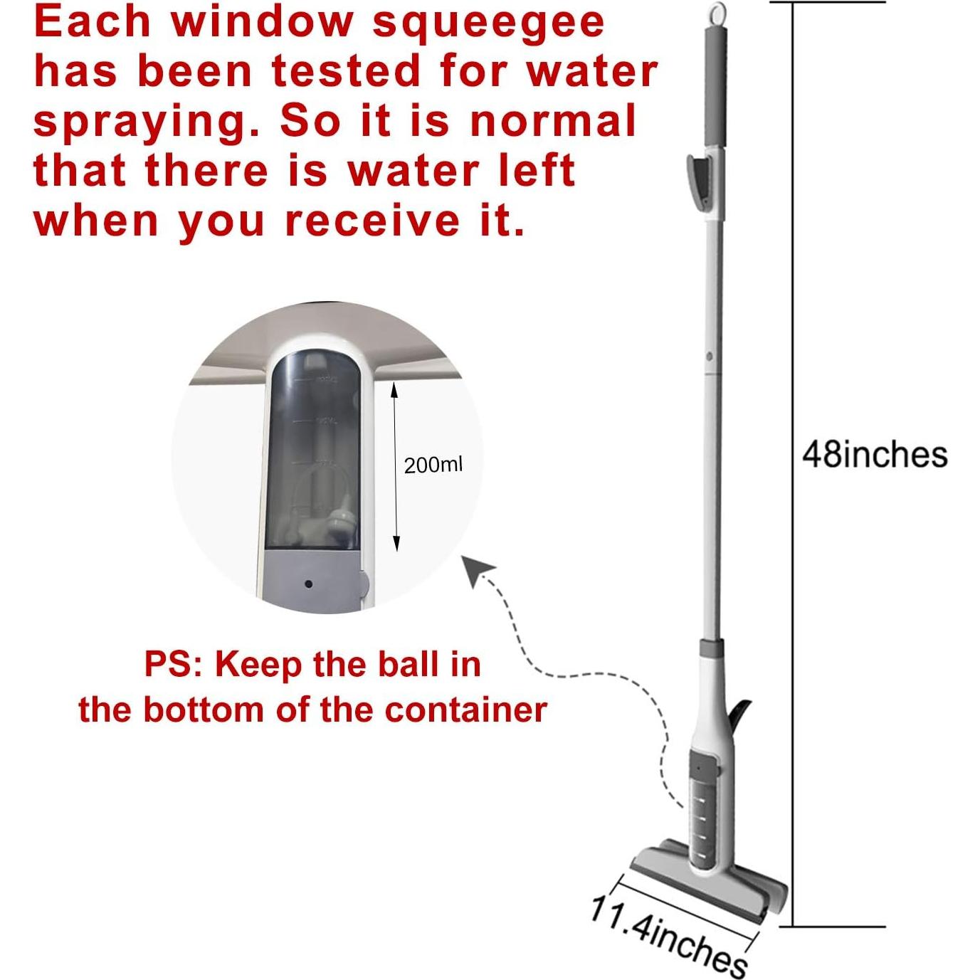 Limpiador de Ventanas 3 en 1 JEHONN con Rociador y Mango Ajustable