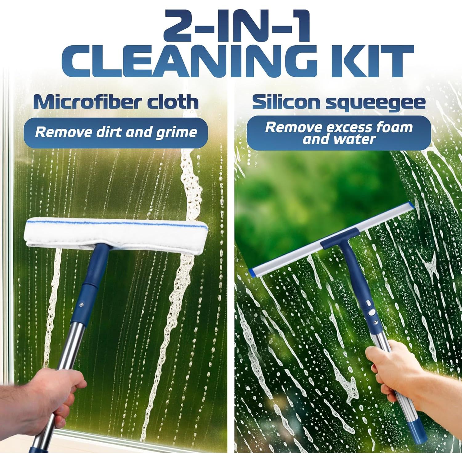 Kit de Limpieza de Ventanas DSV 157.48 cm con Mango Extensible