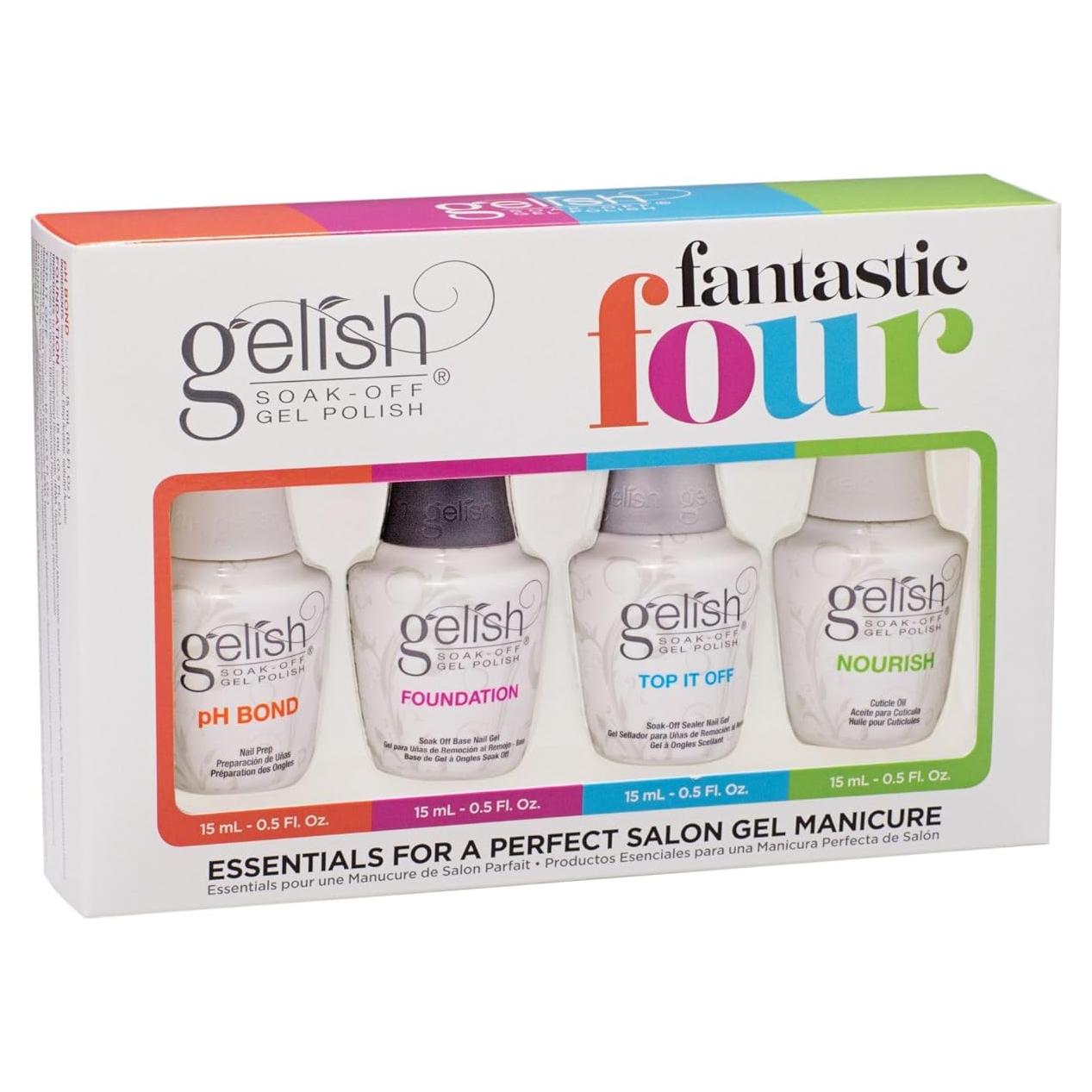 Kit Esencial Gelish Fantastic Four - 4 Esmaltes de 15ml