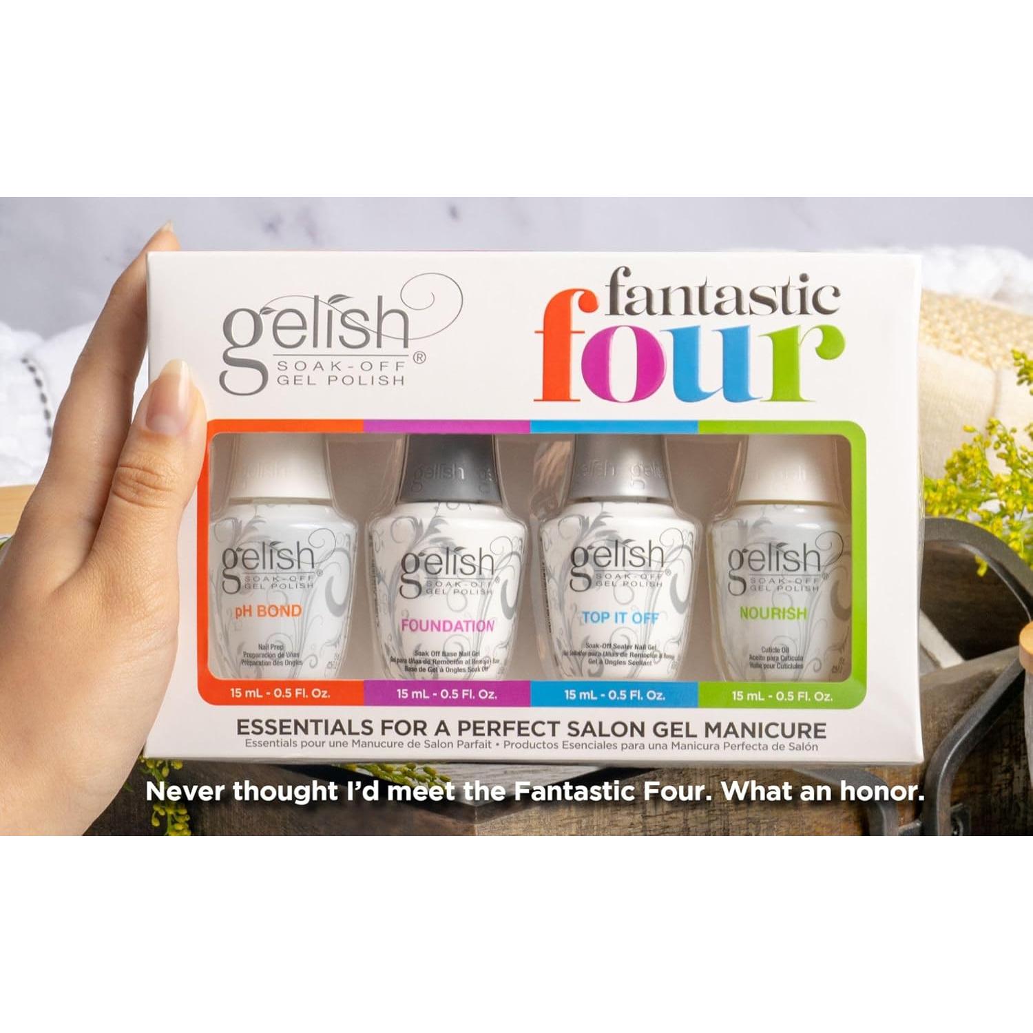 Kit Esencial Gelish Fantastic Four - 4 Esmaltes de 15ml