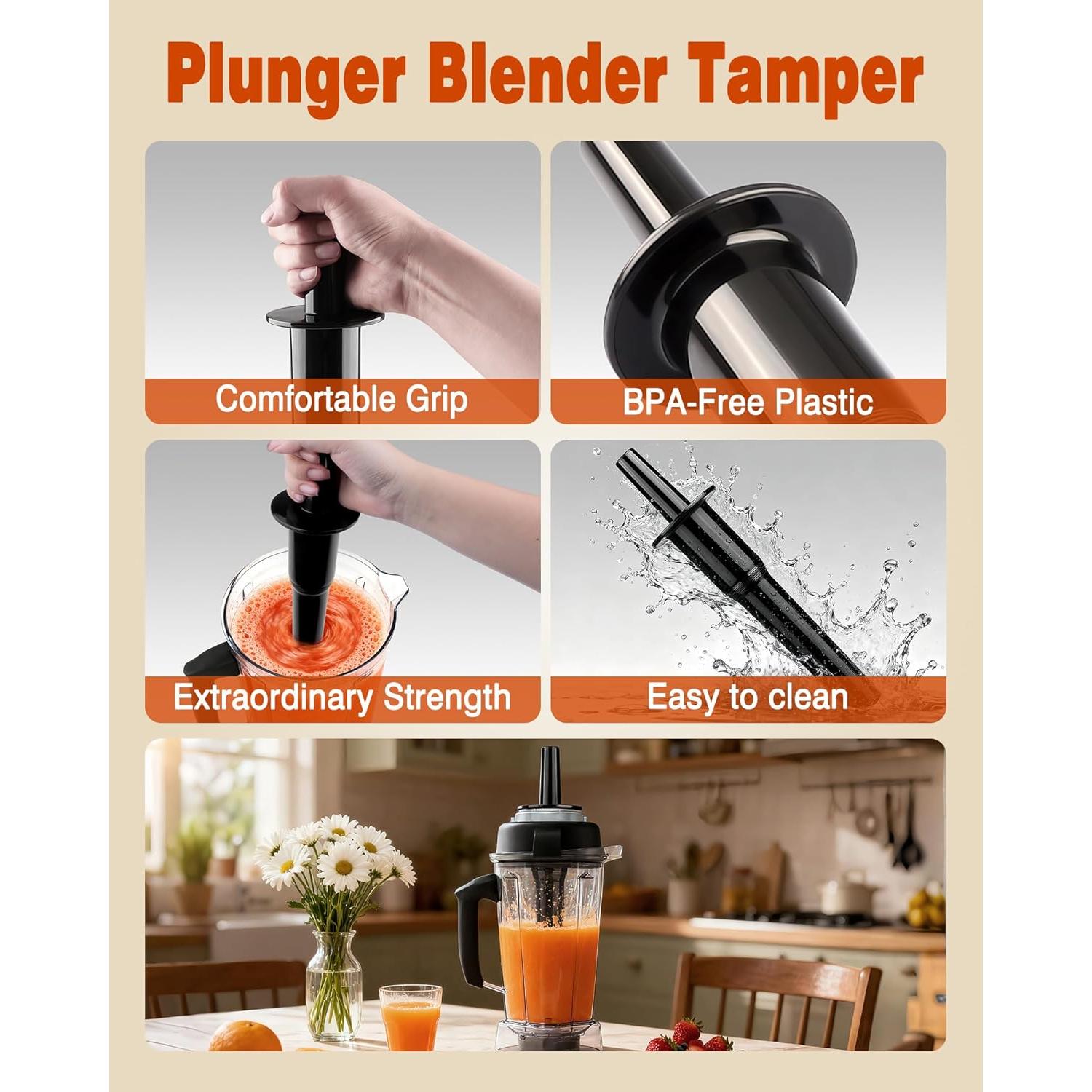 Tamper Clásico Vitamix 64oz (1.89L) Reemplazo Accesorio