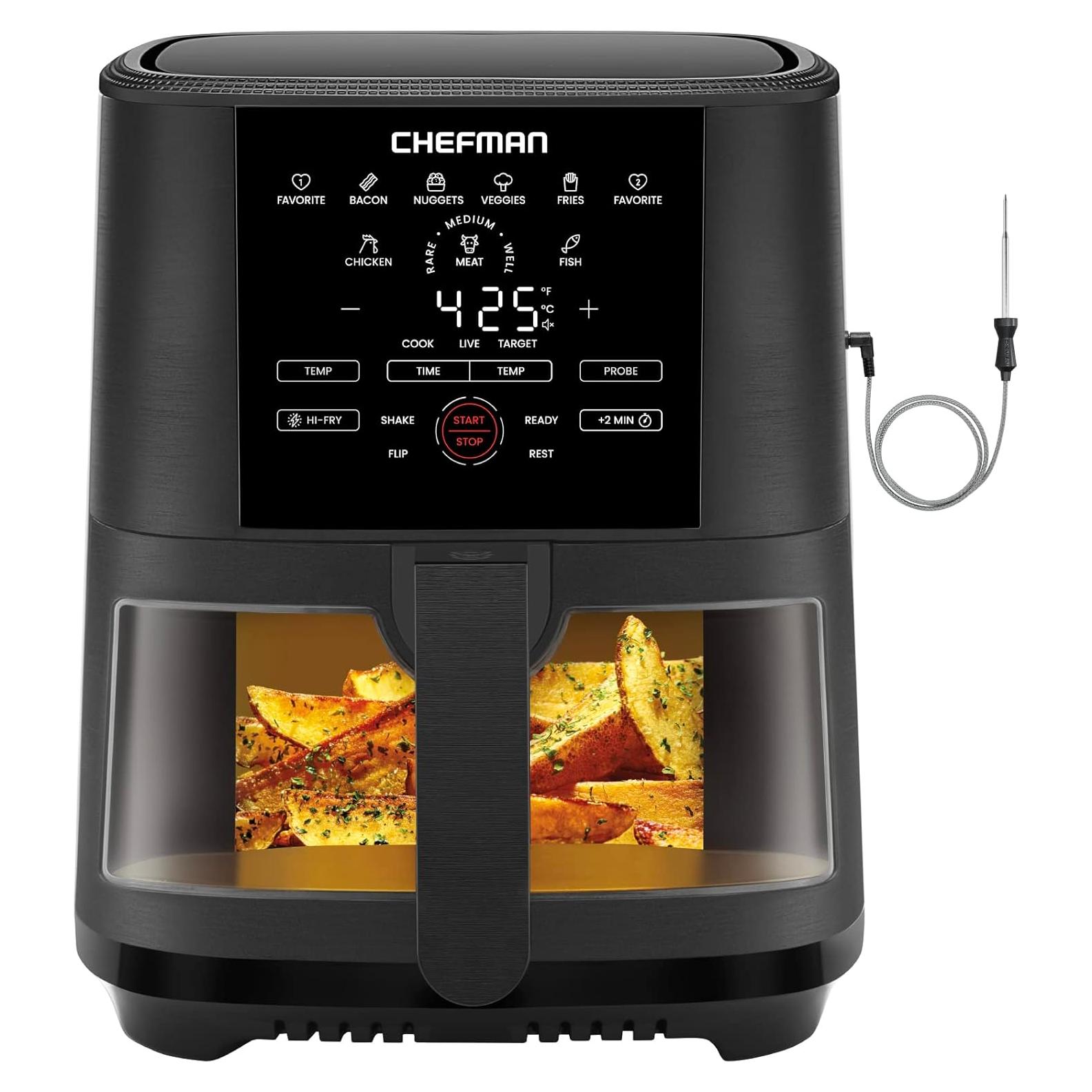 Freidora de Aire Digital Chefman 5QT con Sonda y 8 Presets