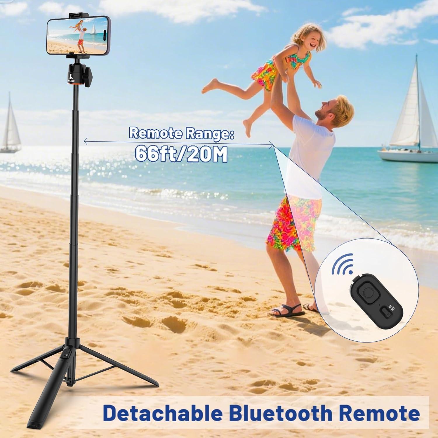 Trípode Ailight 2-en-1 Extensible 152.4 cm con Control Remoto