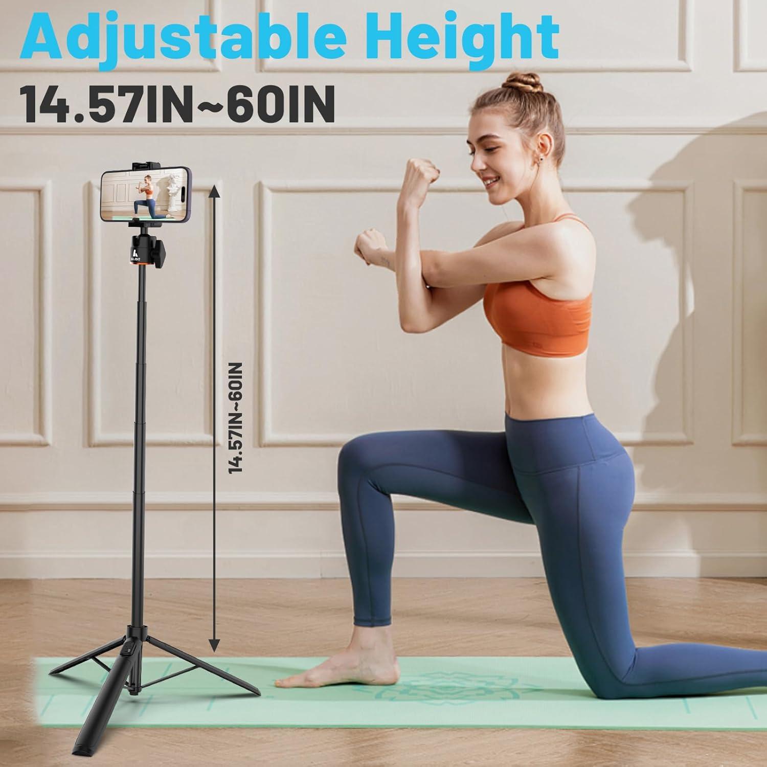 Trípode Ailight 2-en-1 Extensible 152.4 cm con Control Remoto