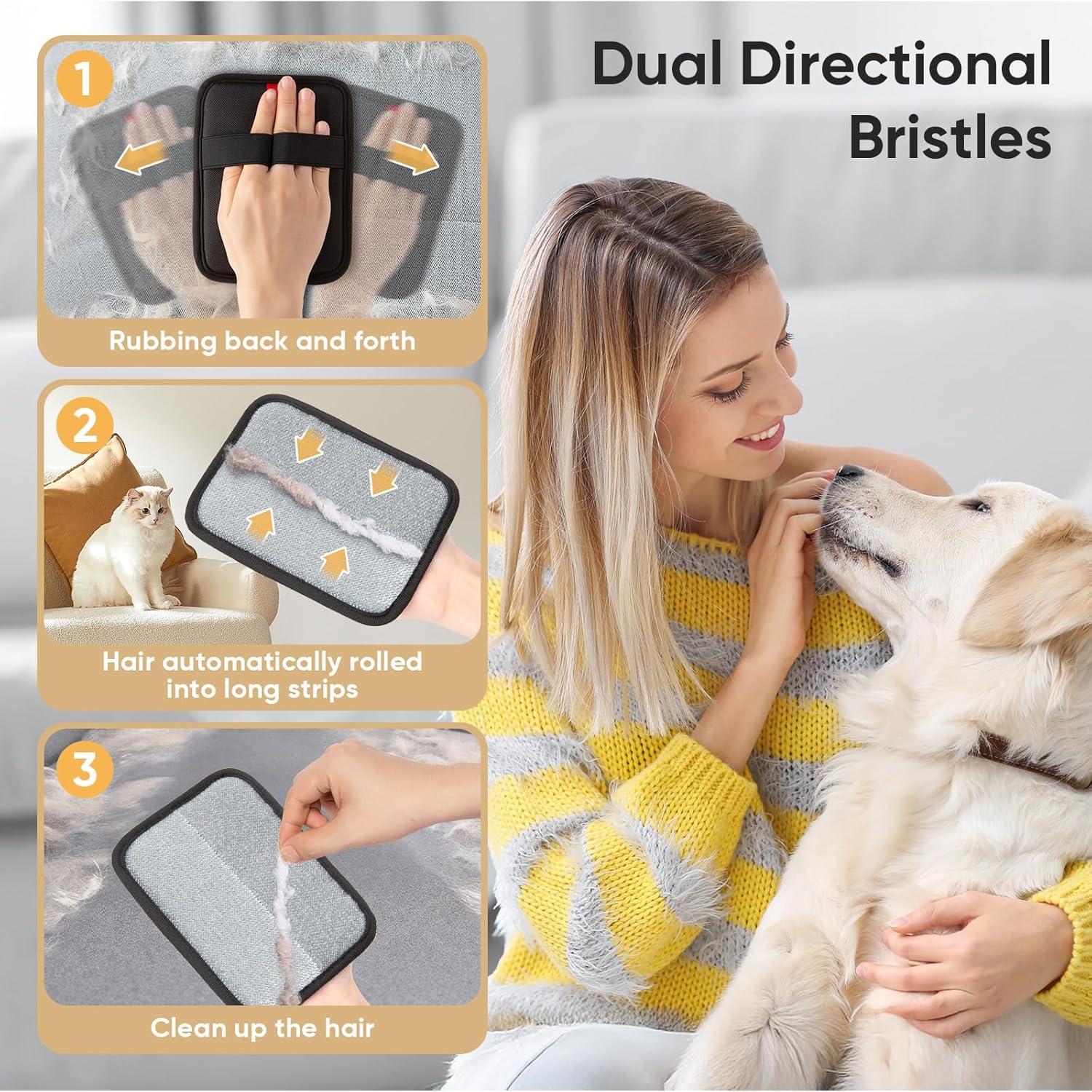 Guantes Electroestáticos Removedor de Pelo de Mascotas Wqapey