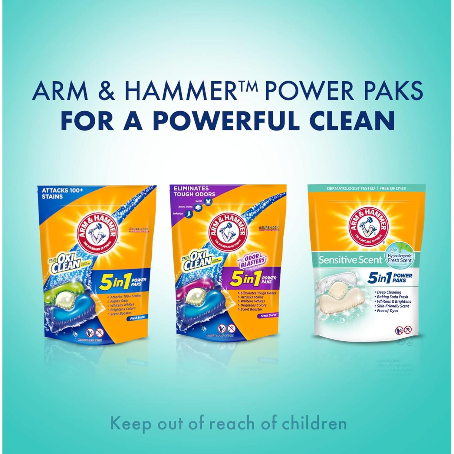 Detergente para Ropa Arm & Hammer 5-en-1 Fragancia Sensible 50 Unidades