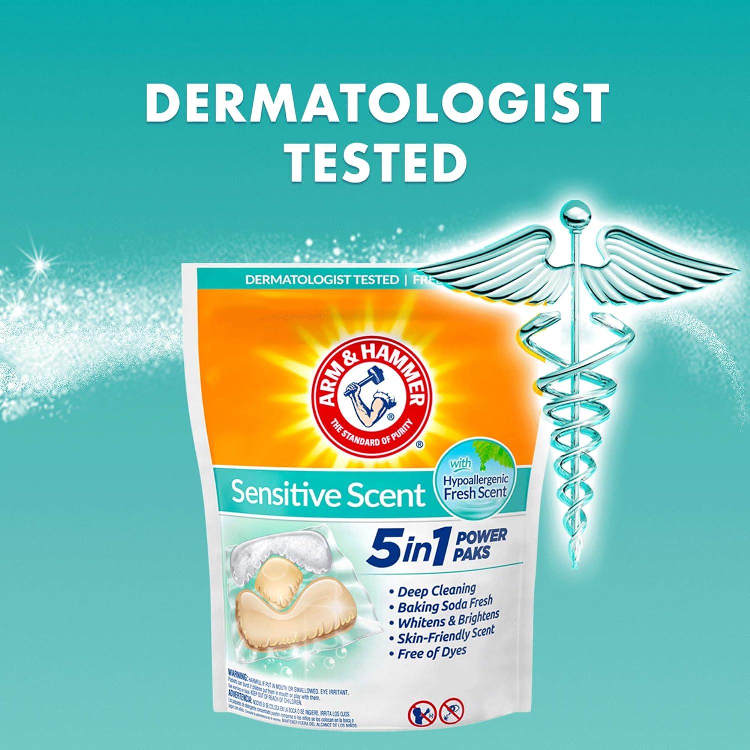 Detergente para Ropa Arm & Hammer 5-en-1 Fragancia Sensible 50 Unidades