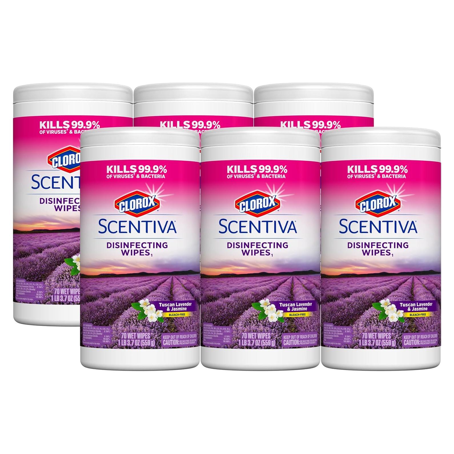 Toallitas de limpieza Clorox Scentiva Lavanda 70 unidades