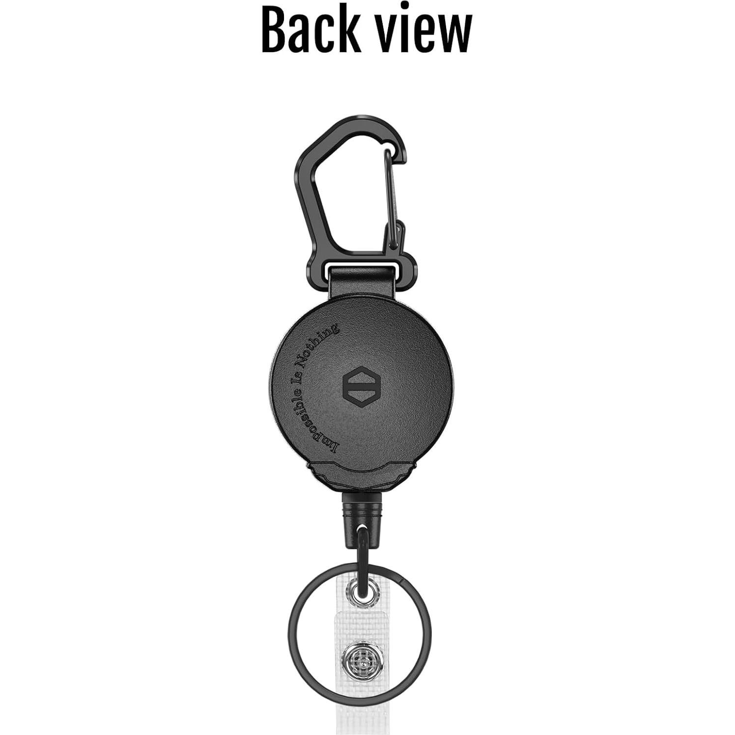 Llavero Retráctil MNGARISTA con Carabineros y Cable 80 cm