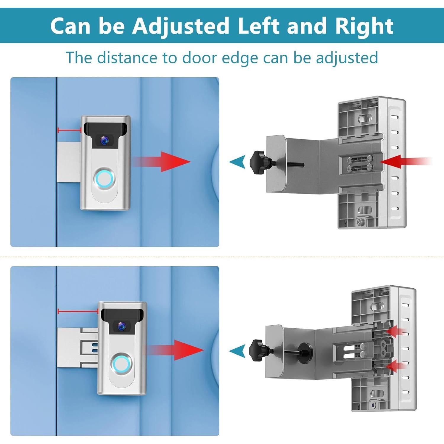Soporte Montaje Timbre de Video Antirrobo KIMILAR Plata