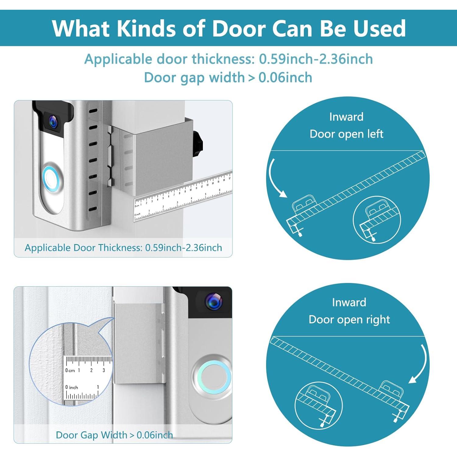 Soporte Montaje Timbre de Video Antirrobo KIMILAR Plata
