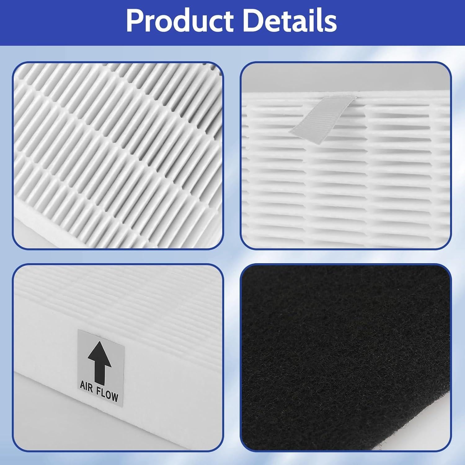 Paquete de 6 Filtros HEPA HPA300 + 8 Pre-Filtros Honeywell