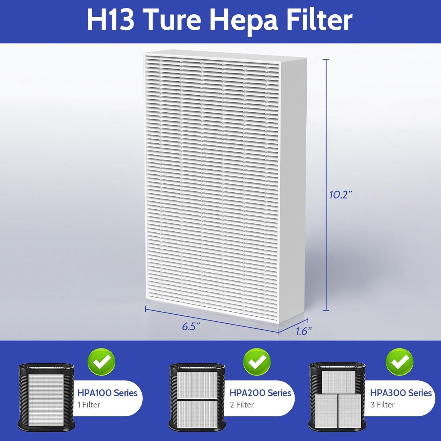 Paquete de 6 Filtros HEPA HPA300 + 8 Pre-Filtros Honeywell