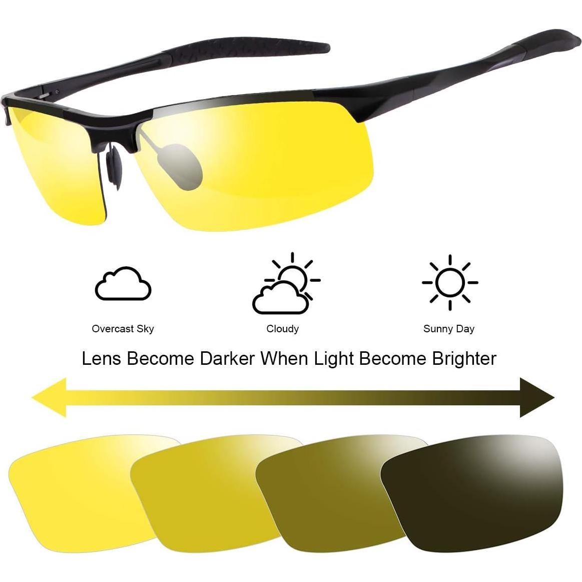 Gafas de Sol YIMI Fotoquímicas Polarizadas UV400 para Deportes