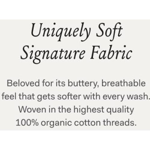 Juego de Sábanas Bordadas BOLL & BRANCH Individual 100% Algodón Orgánico Blanco/Gris