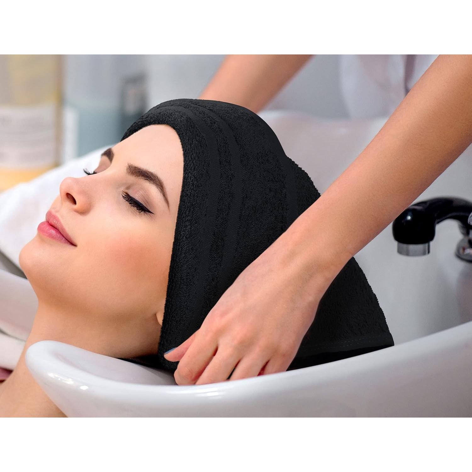 Toallas Utopia de Algodón a Prueba de Lejía 72 Pzas Negro 40.6x68.6 cm