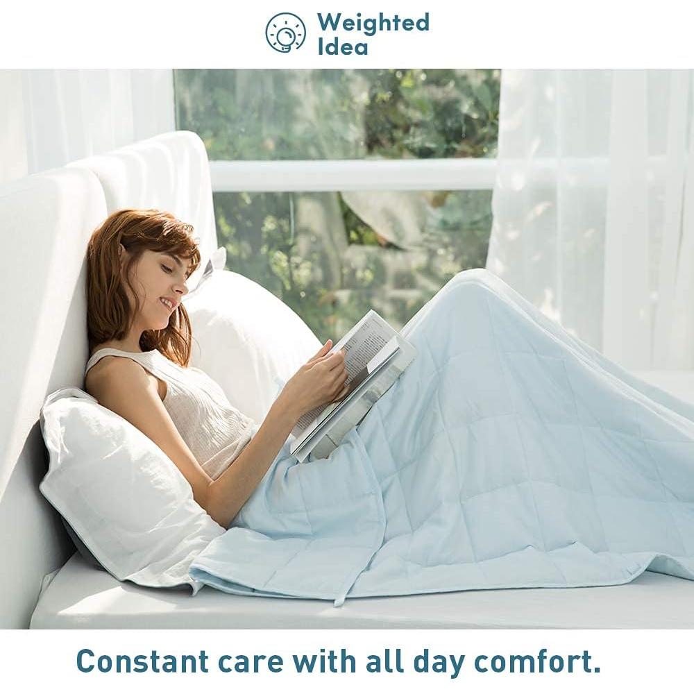 Manta con peso Weighted Idea 6.8 kg 121.9x182.9 cm Azul