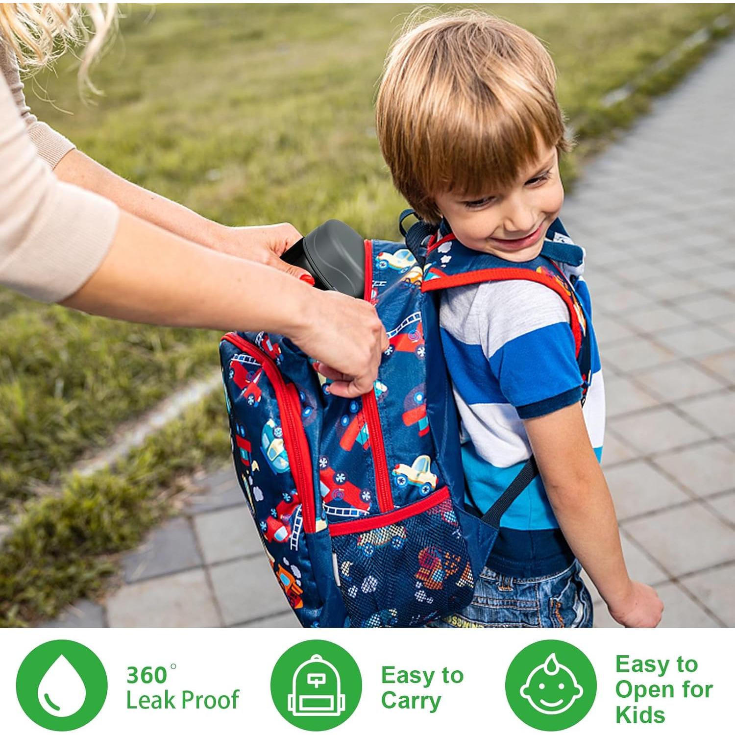 Termo de Sopa Aislado Pawtong 10oz Acero Inoxidable Negro