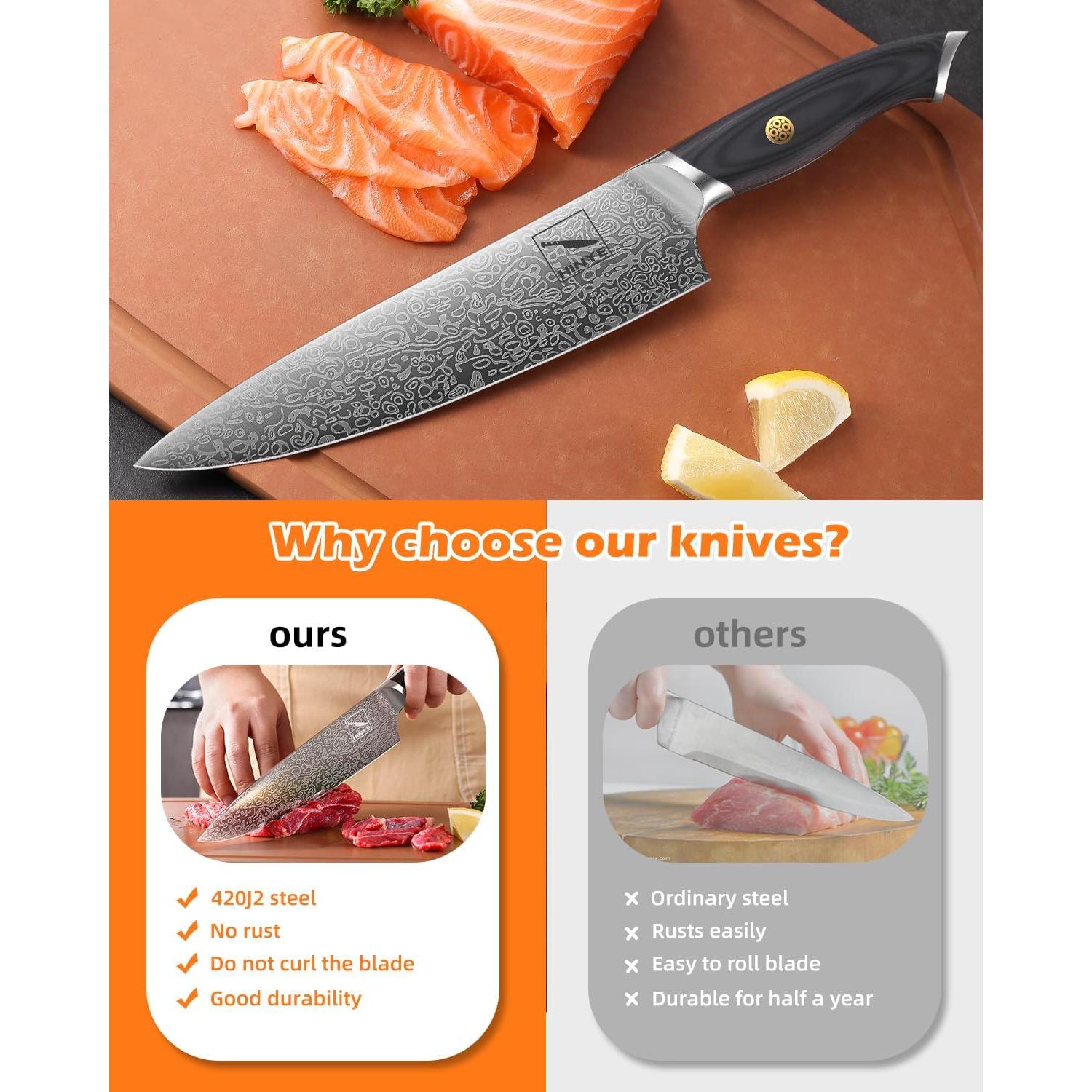 Cuchillo de Cocina Profesional Hinye 21.34 cm Acero Alemán