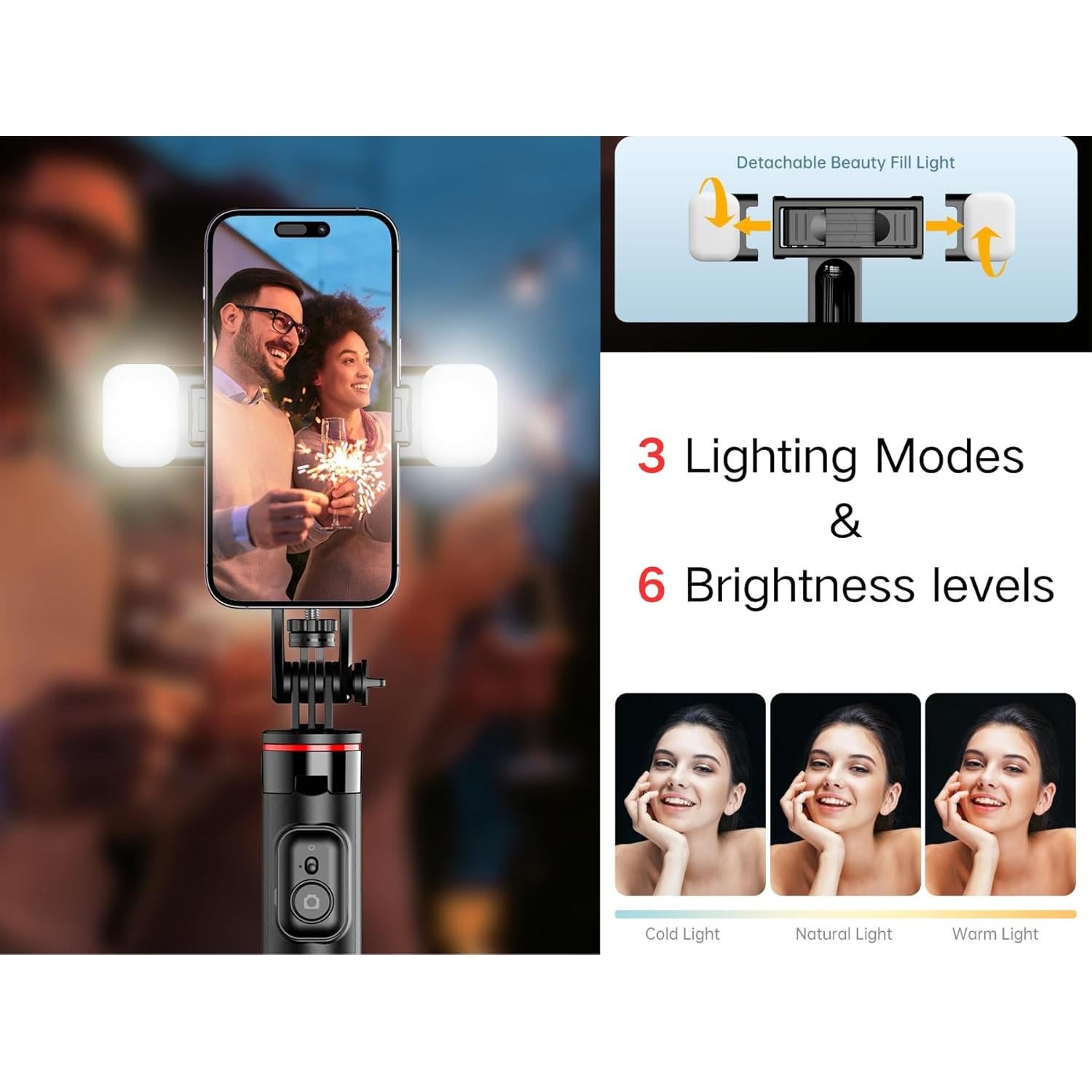 Trípode para Selfies ForgeRay C13 1.32m con Control Remoto