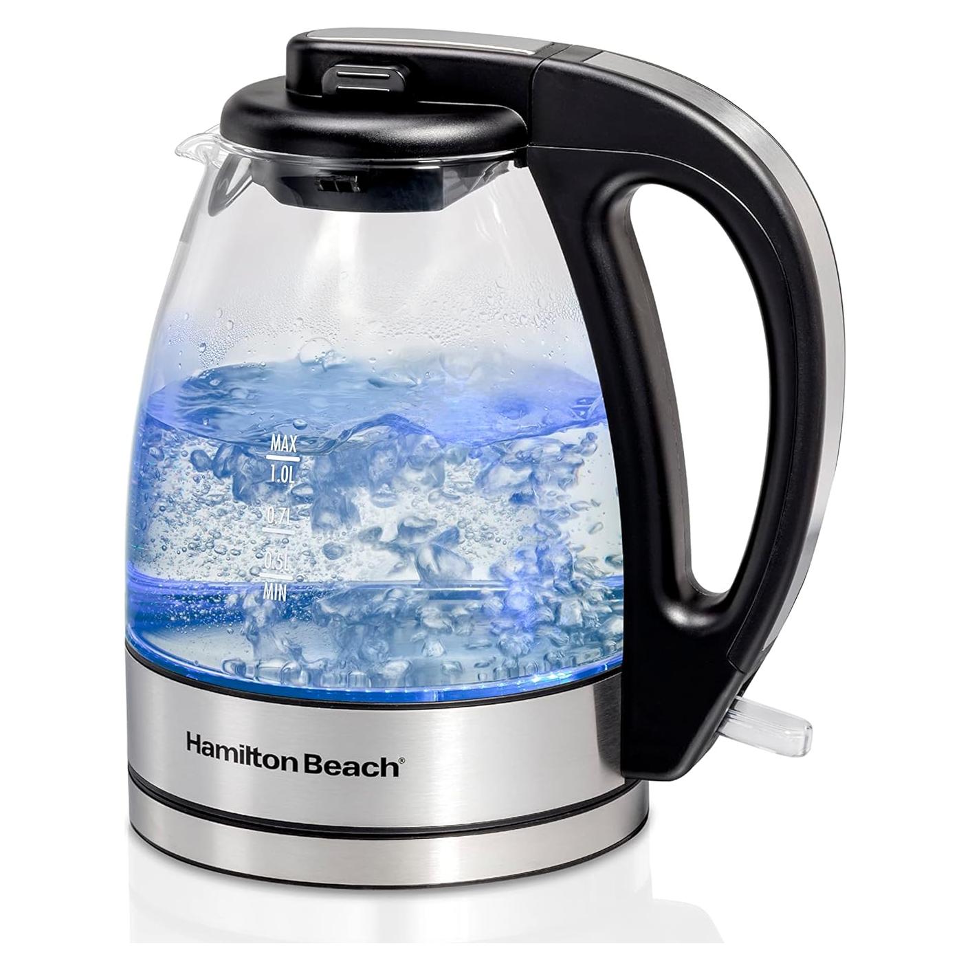 Hervidor Eléctrico de Vidrio Hamilton Beach 1L 1500W Apagado Automático