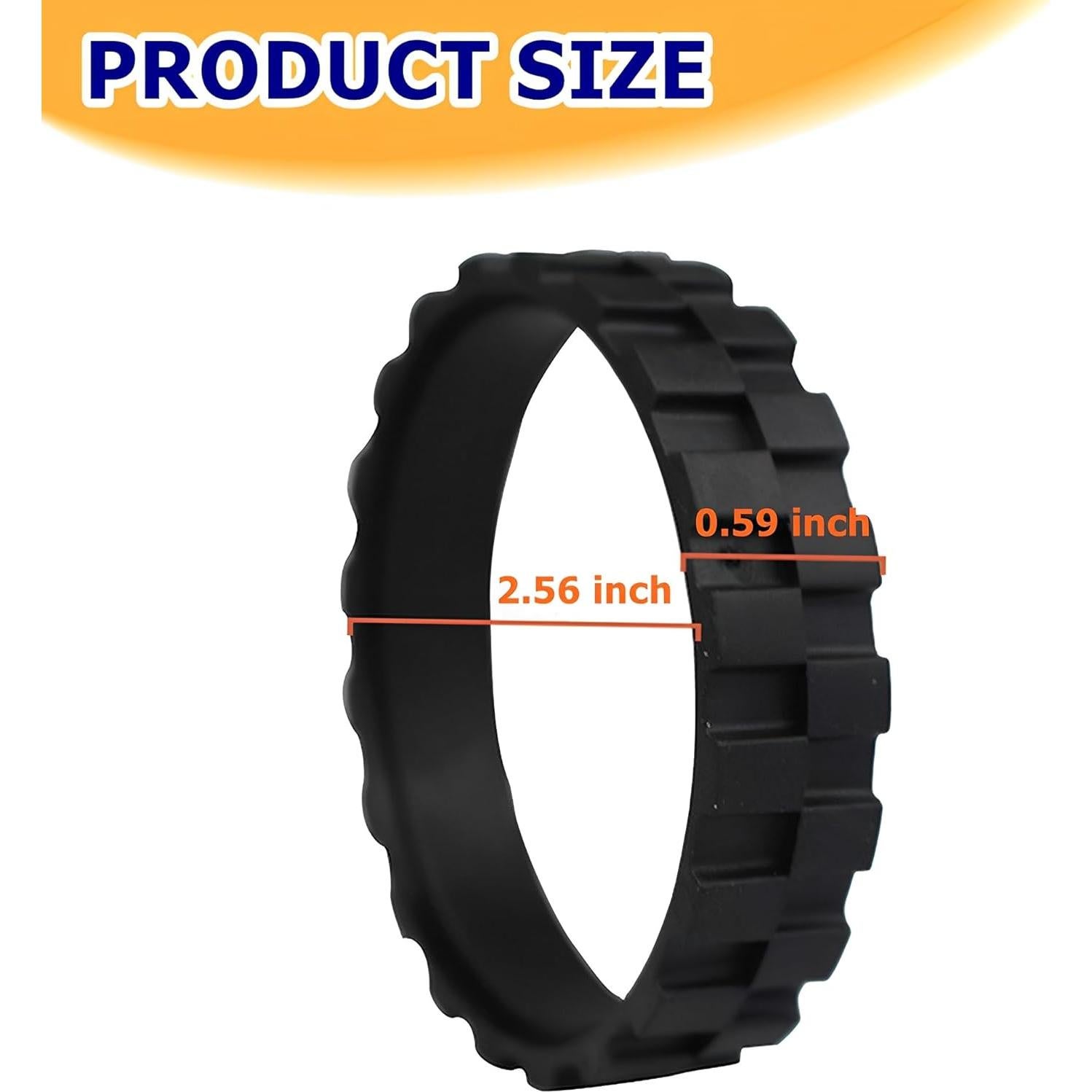 2 Neumáticos de Reemplazo Antideslizantes para Robot Aspiradora YurMemo