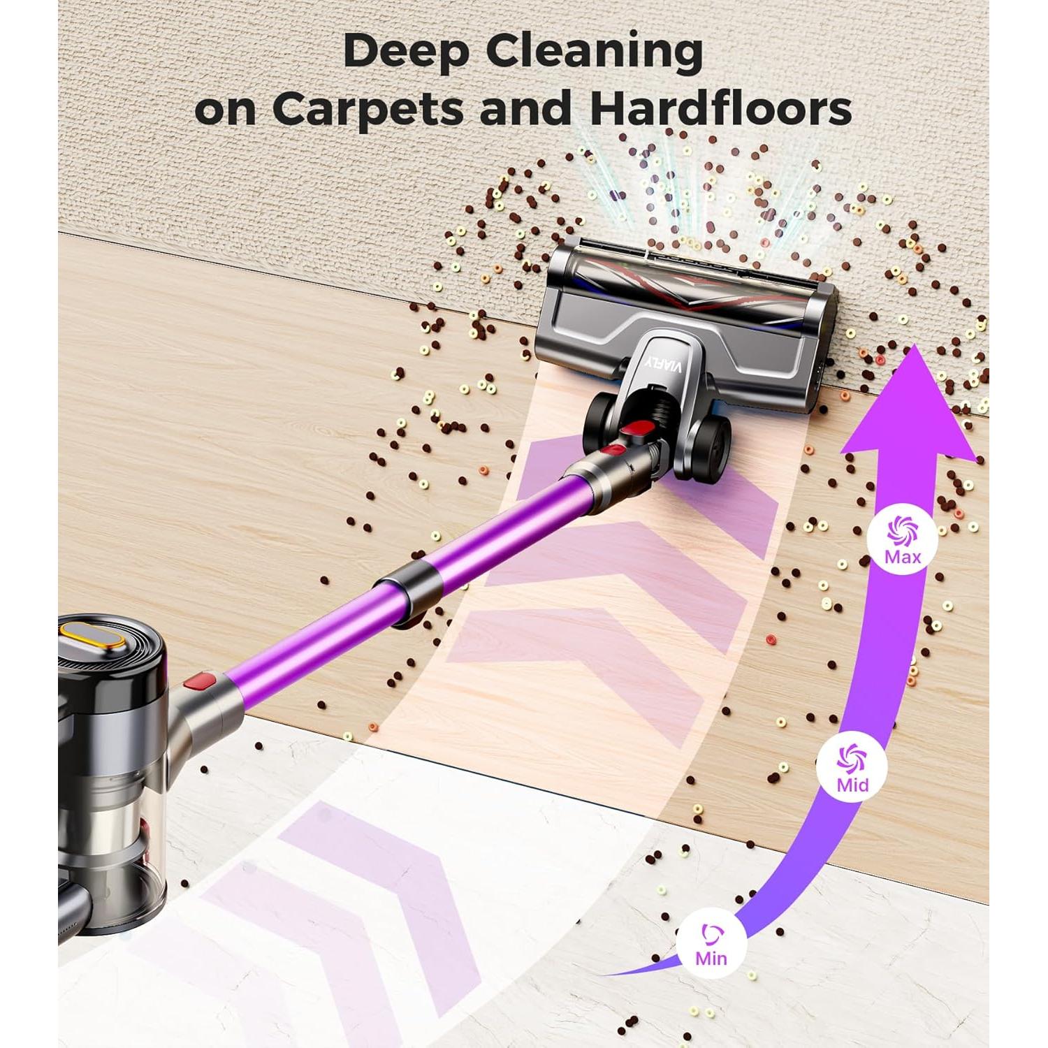 Aspiradora Inalámbrica VIAFLY V16PRO-3 500W 40KPA 60Min