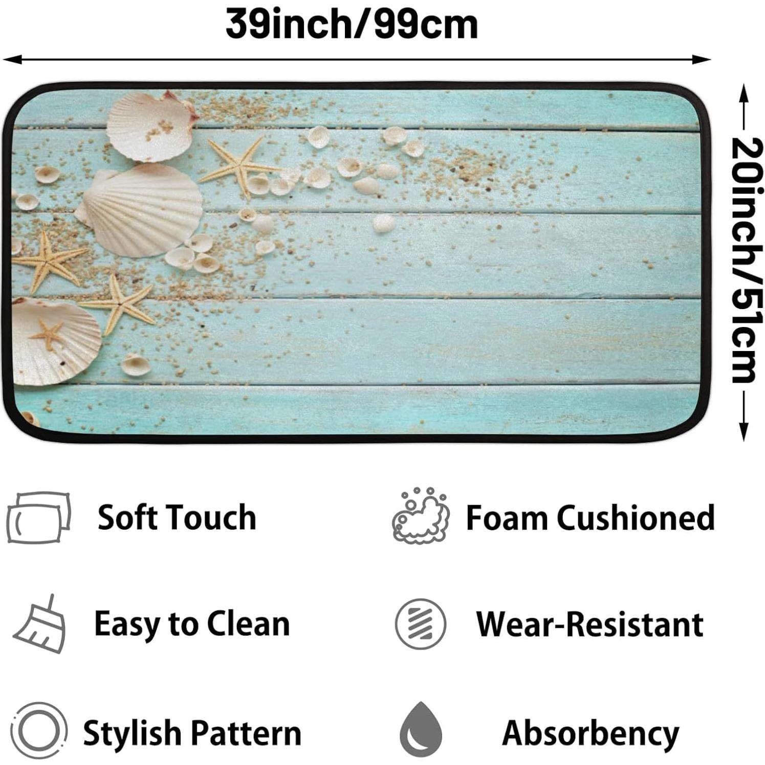 Alfombra de Cocina Antideslizante Hongjinglin 99x51cm Microfibra