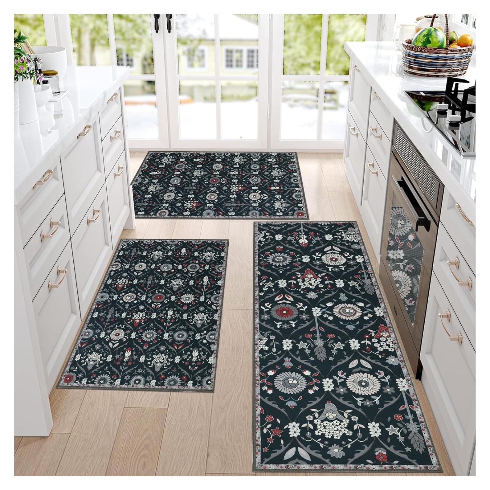 Conjunto de Alfombrillas de Cocina Falflor 3 Piezas Antideslizantes