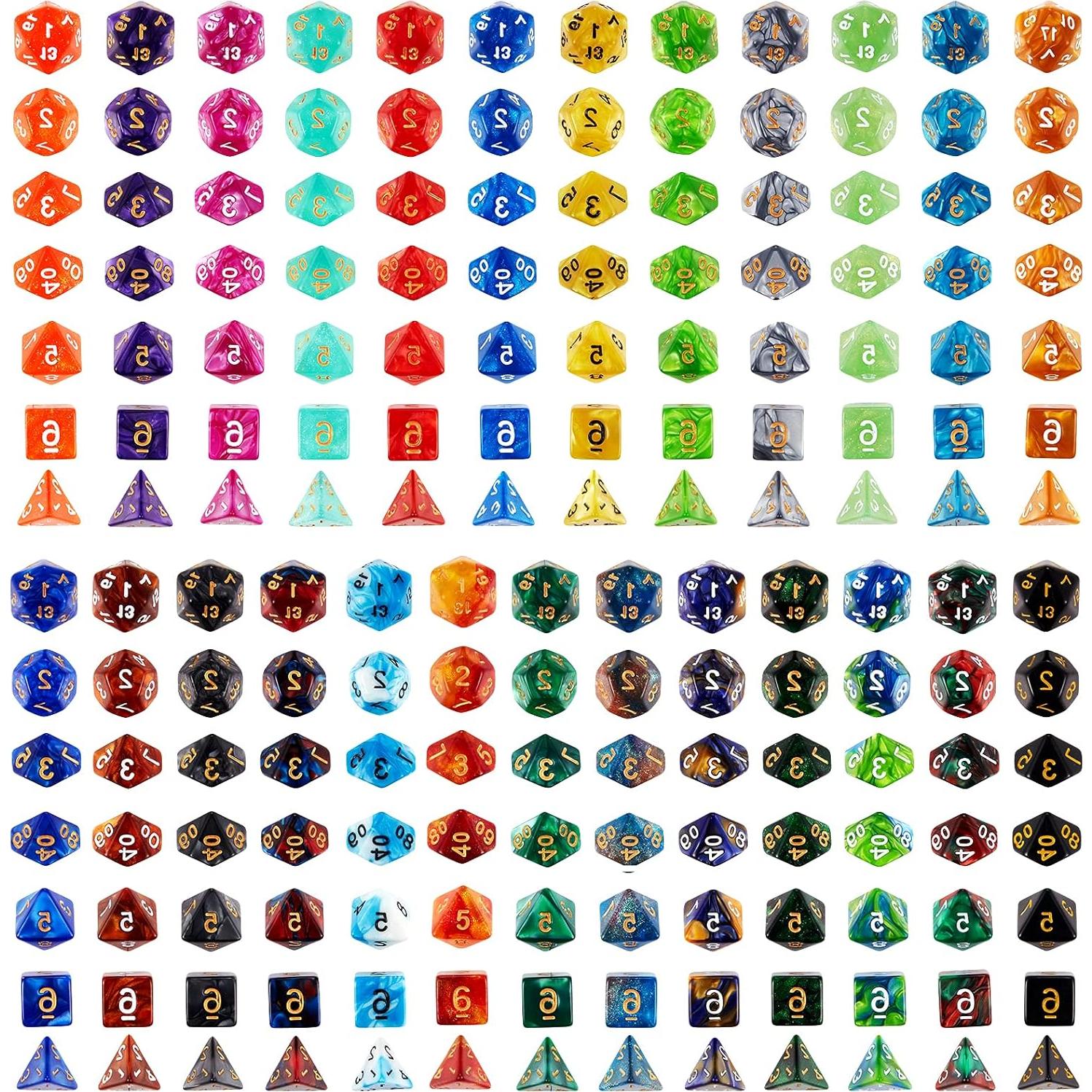 Conjunto de Dados DND VECTOP 175 Piezas con Bolsa de Franela