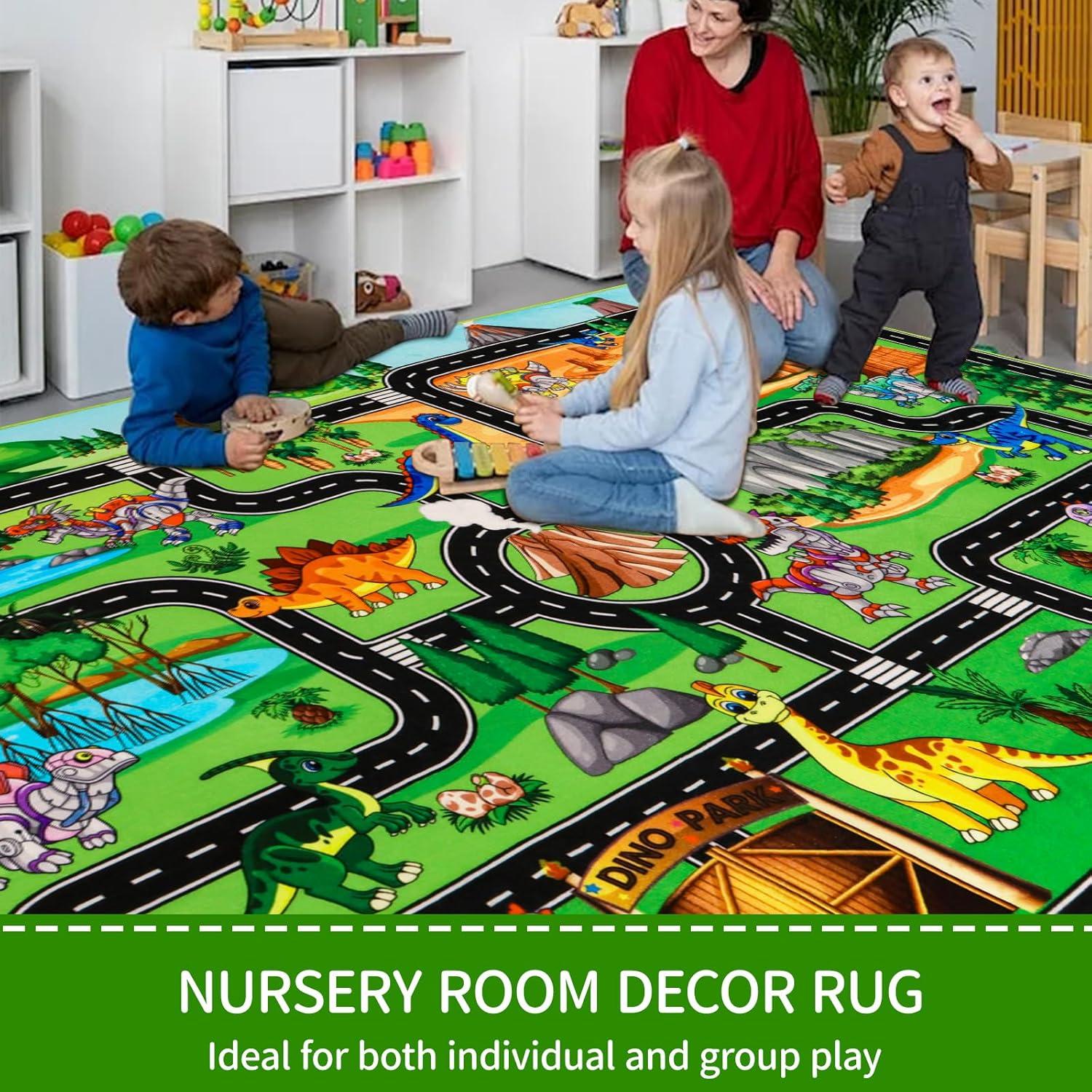 Alfombra de Juego DINSUMRUG Dinosaurios 149.86 x 100.08 cm