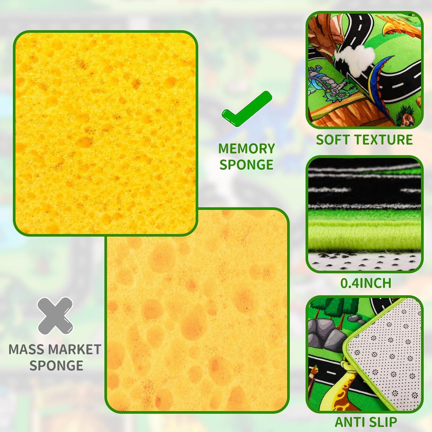 Alfombra de Juego DINSUMRUG Dinosaurios 149.86 x 100.08 cm